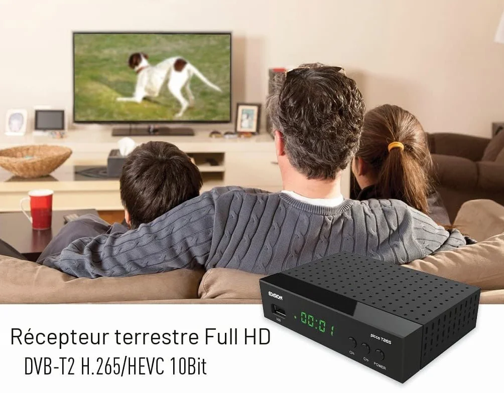 EDISION PICCO T265 DVB-T2 Récepteur H265 HEVC WiFi IR Télécommande