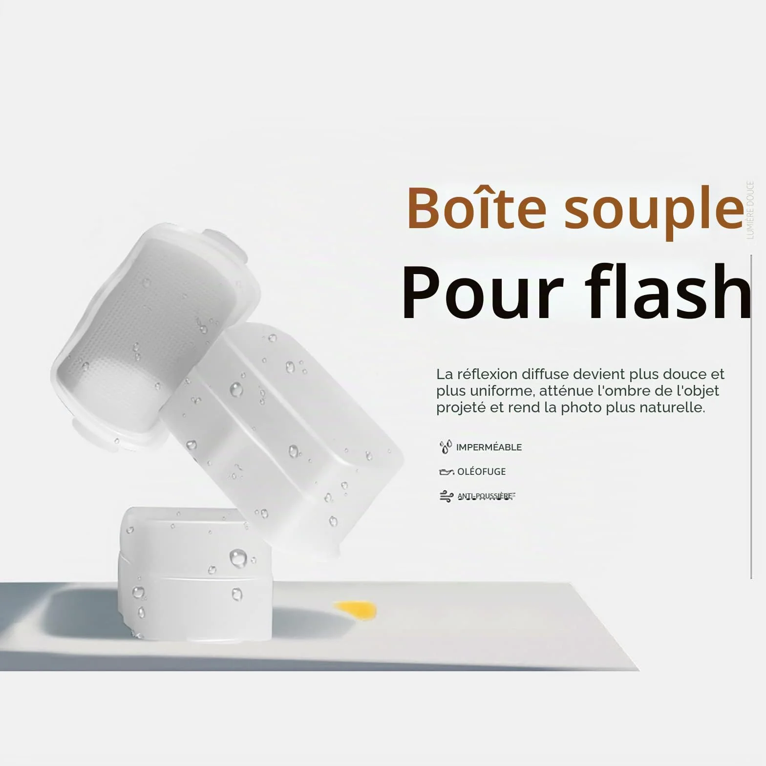 Bounce Diffuseur de Flash pour s'adapter pour Monter Directement à Sabot Flash Godox V860 Tt685 Tt600 (3-Pack Blanc Bounce diffuseurs)