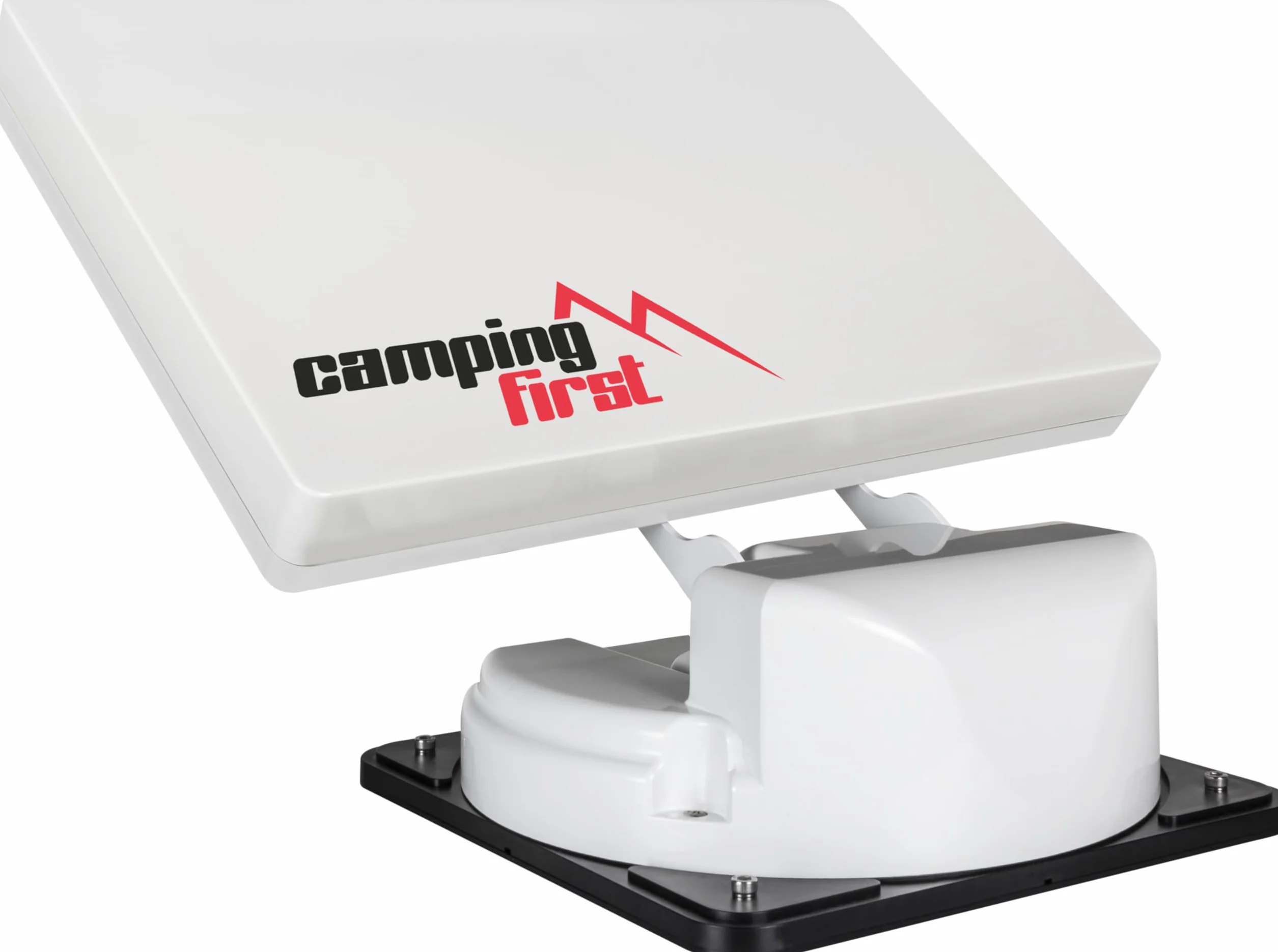 Antenne Satellite de Camping Automatique Flat 2 Blanc pour Caravane et Camping-Car