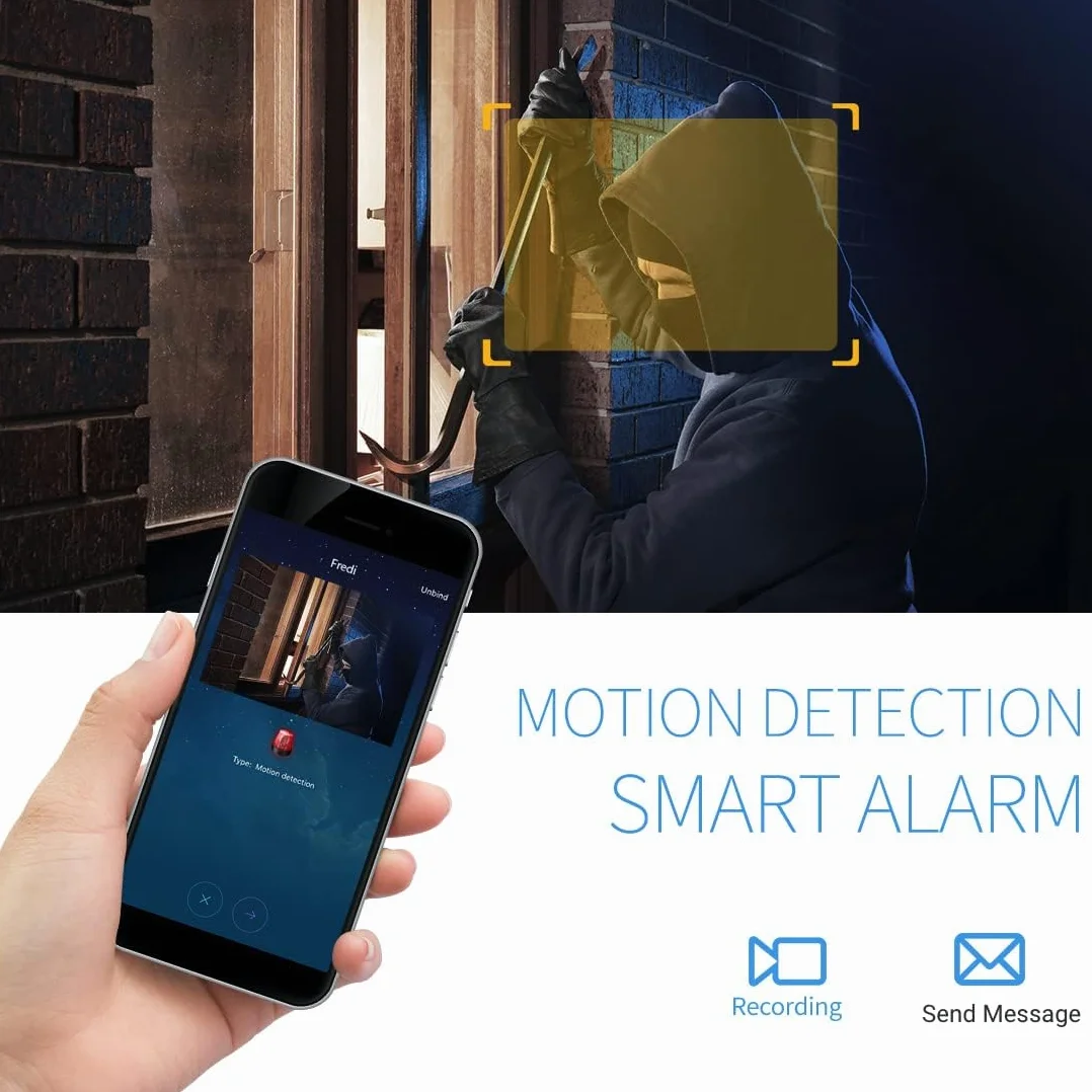 Caméra Espion WiFi sans Fil Mini 1080P caméra cachée caméra de Surveillance caméra bébé sécurité vidéo avec détection de Mouvement pour extérieure Interieure enregistreu