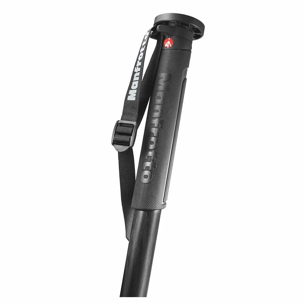 Manfrotto XPRO Monopode Photo en Fibre de Carbone 4 Section Noir