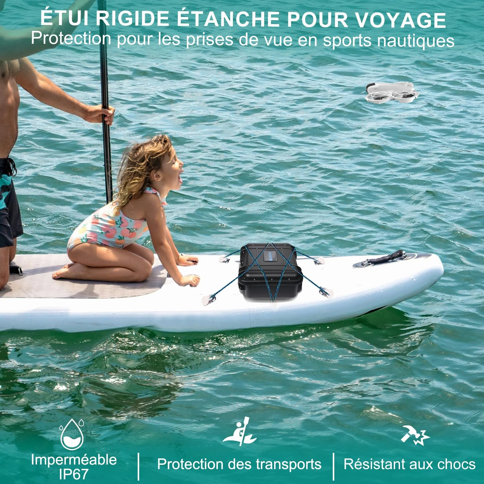 LEKUFEE Boîte Rigide étanche et Portable pour Drone DJI Neo 1, Bundle Fly More DJI Neo 1, télécommandes RC-N3, RC-N2 et Accessoires (étui Seulement)