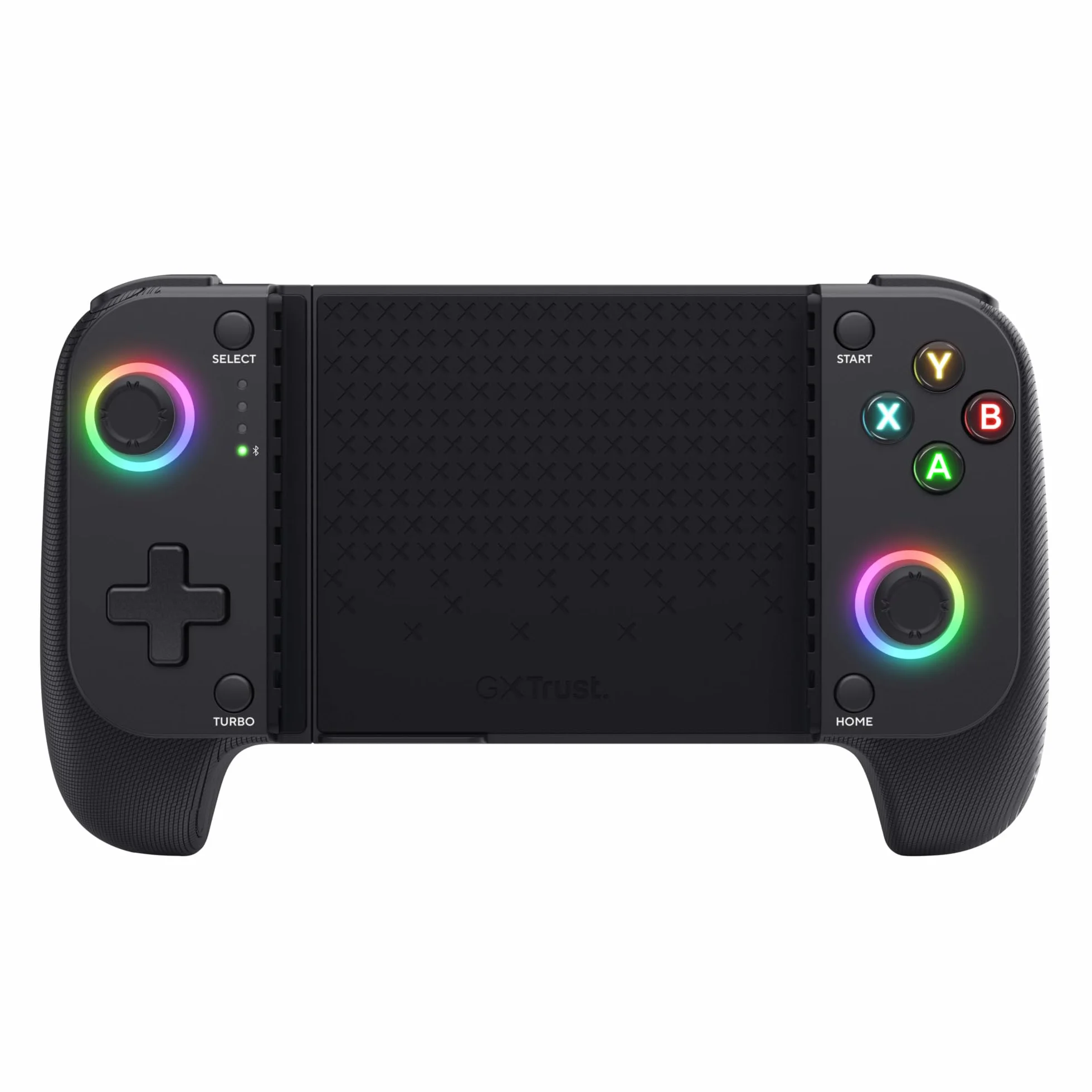 GXTrust Trust GXT 735 Mylox Manette pour Telephone Portable Bluetooth pour Android/Iphone / PS5 / Xbox/Mobile, 12h d'Autonomie, Double Vibration, Ėclairage RGB, Manette Smartphone Sans Fil, Noir