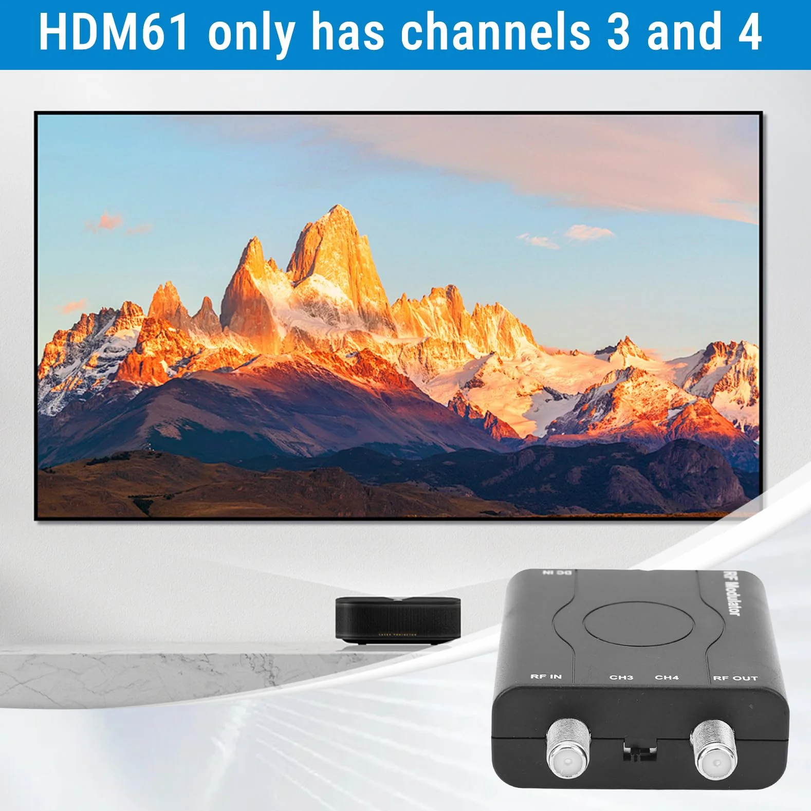 Adaptateur HDMI vers coaxial HDM61 convertisseur RF vers HDMI 1080p NTSC CH3 CH4 modulateur RF