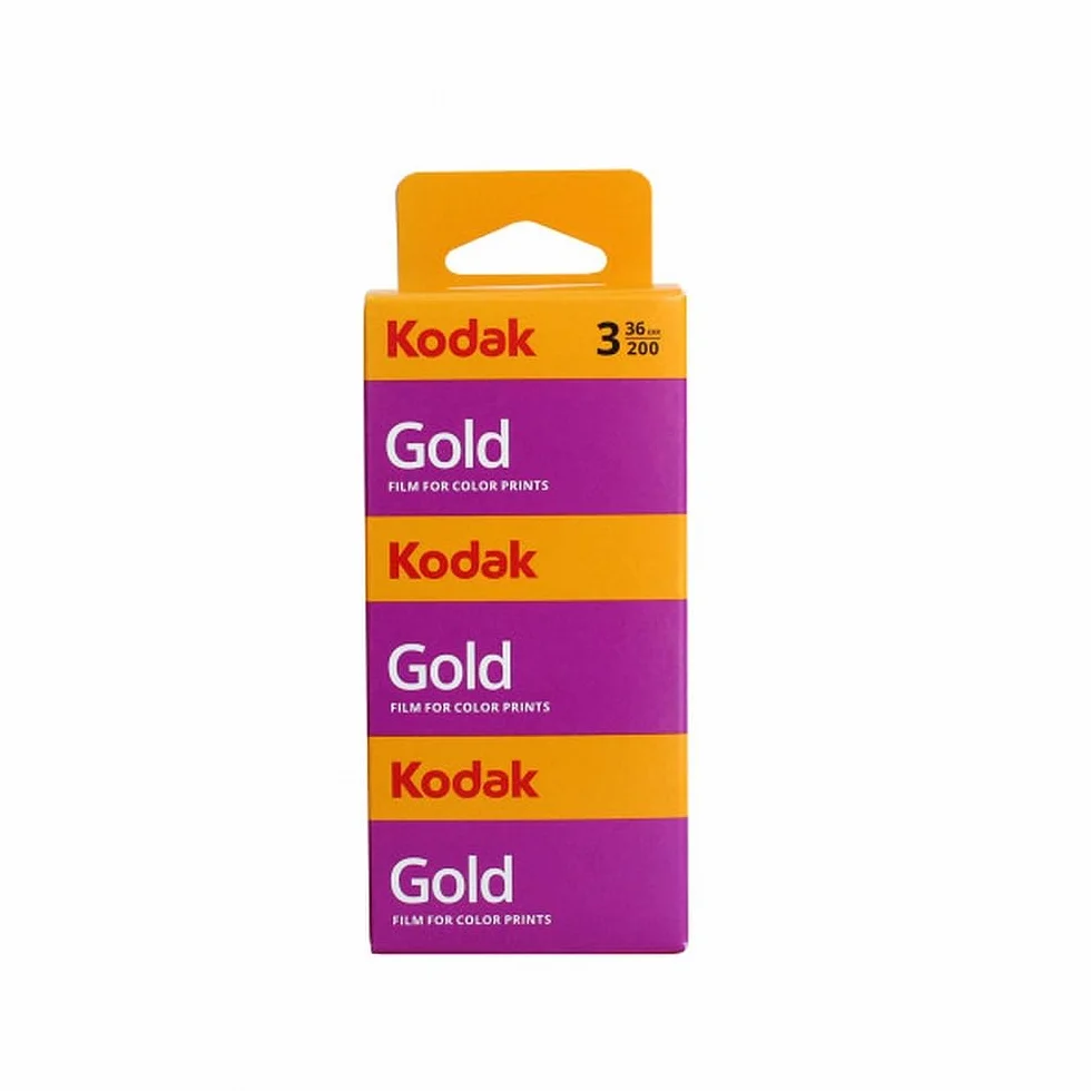Kodak Pack 3 x Pellicule Kodak Gold Couleur 200 ISO - Format 135-35 mm - 36 Poses
