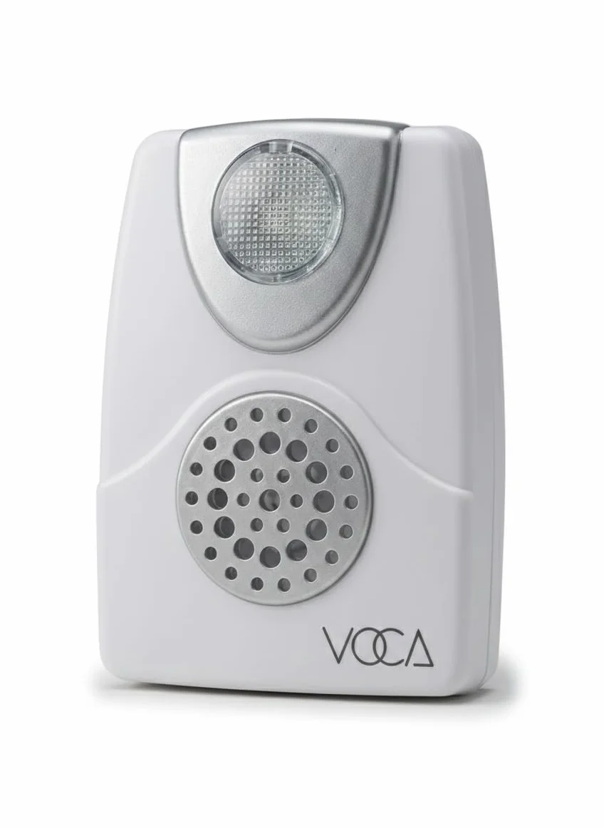 Amplificateur de sonnerie téléphonique VOCA TA002 avec lumière clignotante, jusqu'à 105 dB, pour téléphones fixes, montage mural, idéal pour les environnements bruyants et les personnes malentendantes