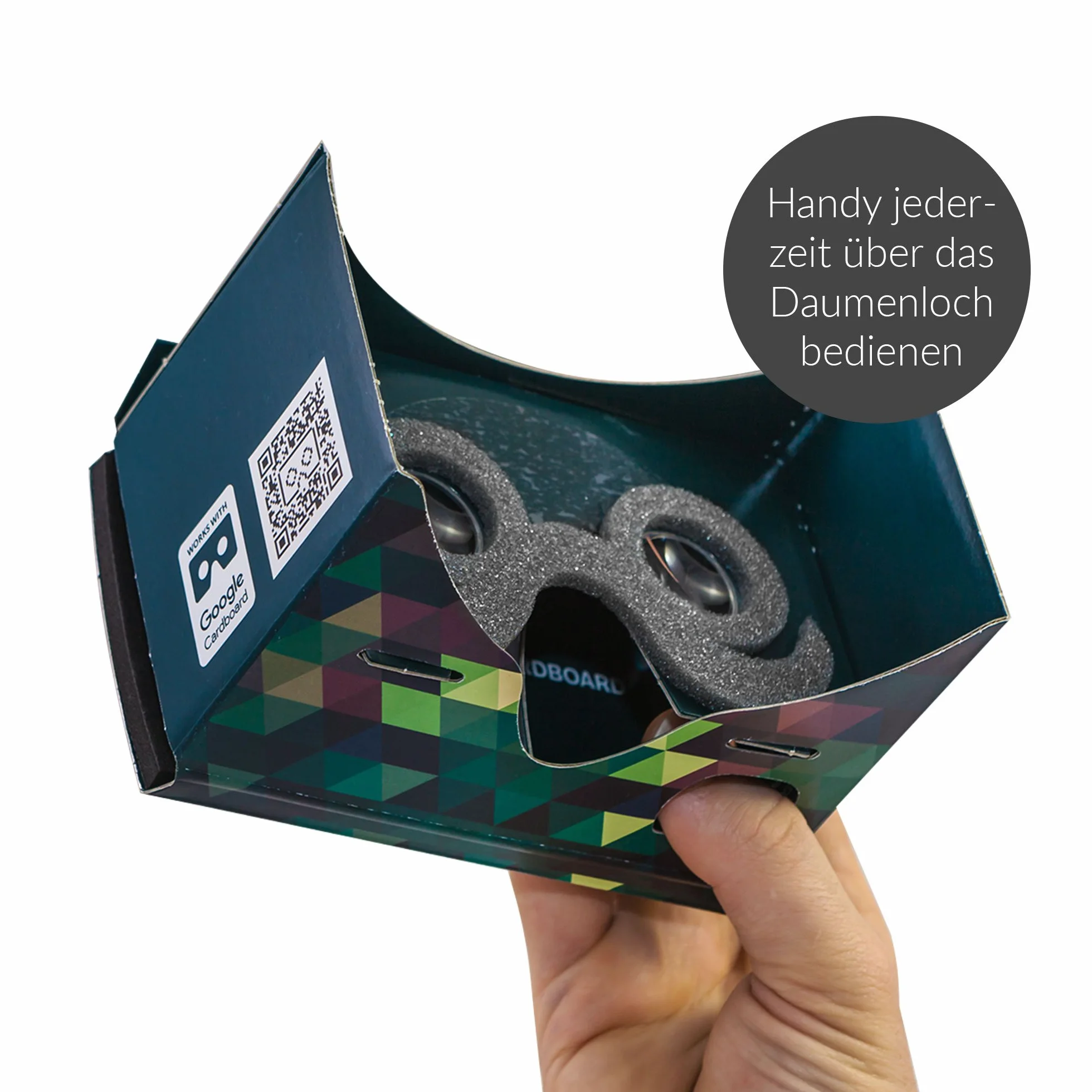 Google Carton Pop! Cardboard MR.CARDBOARD VR Casque réalité virtuelle Serre-tête Android Apple iOS Fabriqué Allemagne