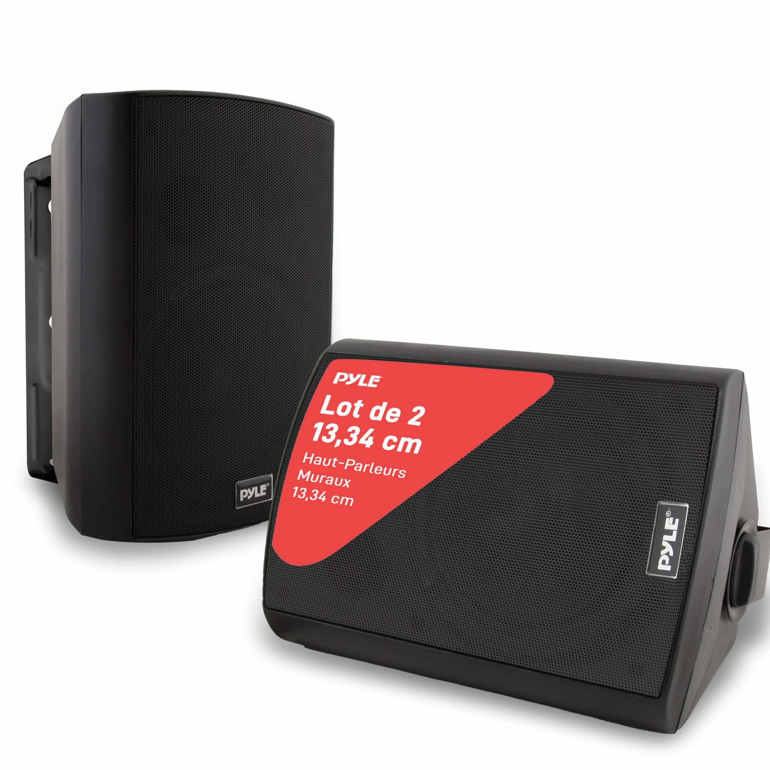 Pyle Enceinte d’Extérieur Bluetooth,240W, Enceinte Mural étanche, Paire de Haut Parleur Imperméables, Active + Passive, Résistant à l'eau, Son Stéréo, Utilisation dans la Piscine, Patio, l'Intérieur