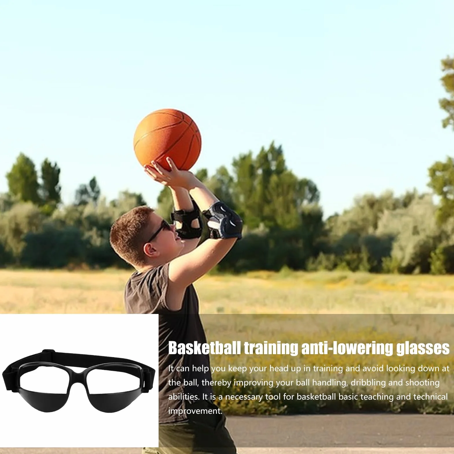 Lunettes d'entraînement de basket-ball portables confortables pour femmes, hommes, joueurs, adolescents, adultes, enfants