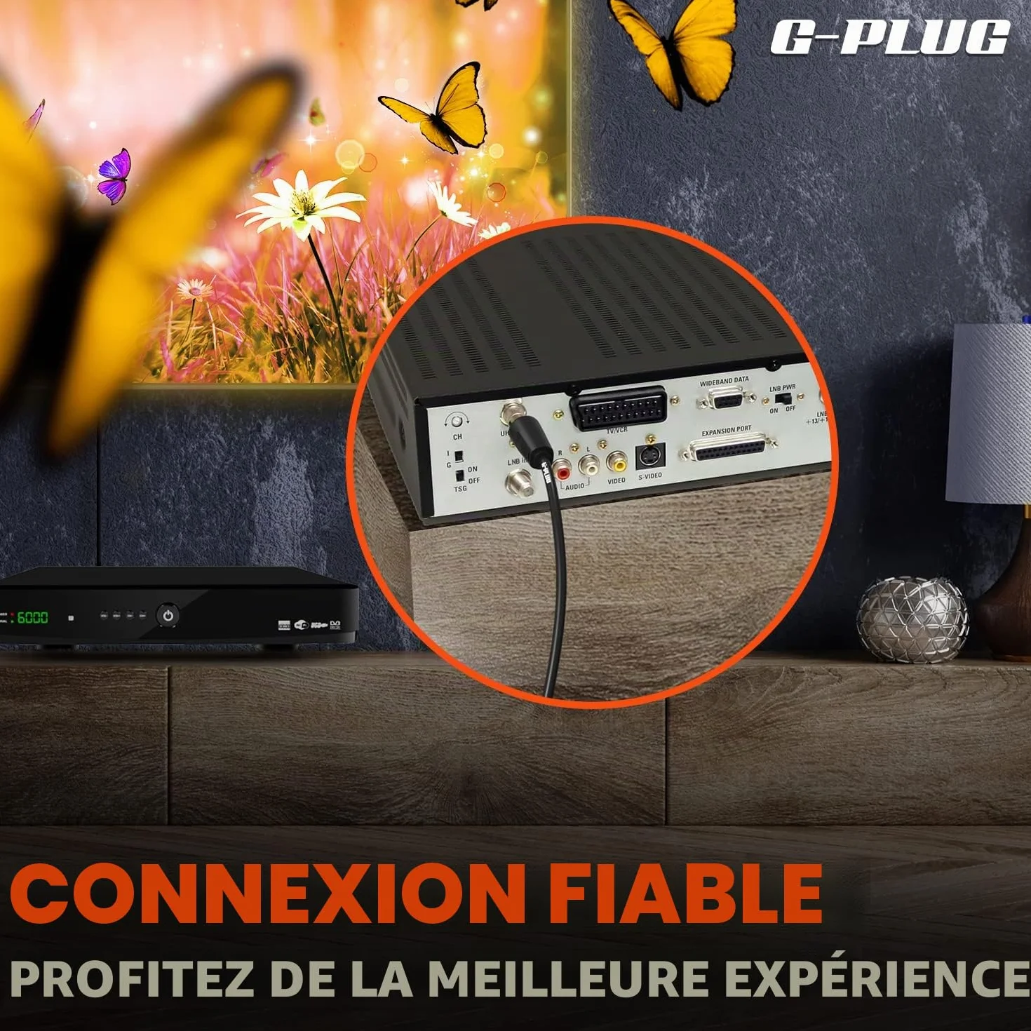 Câble d’Antenne TV 2m Angle Droit Coaxial Mâle-Mâle avec Adaptateur Connecteurs RF Plaqués Or