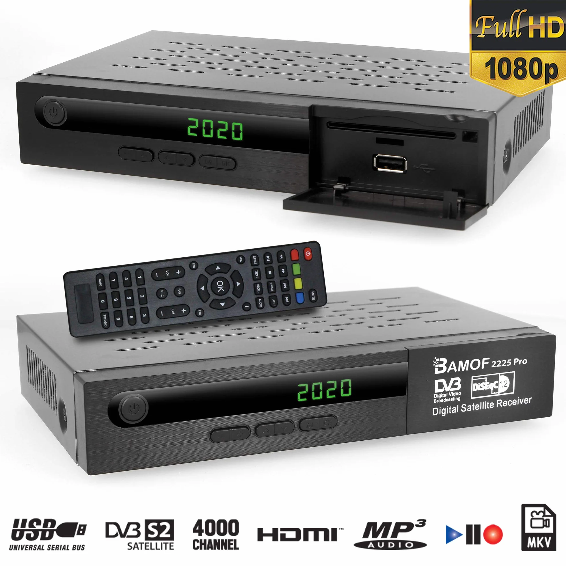 Récepteur Satellite Numérique HD-Line 2225 Pro HDTV DVB-S2 HDMI Full HD 1080p