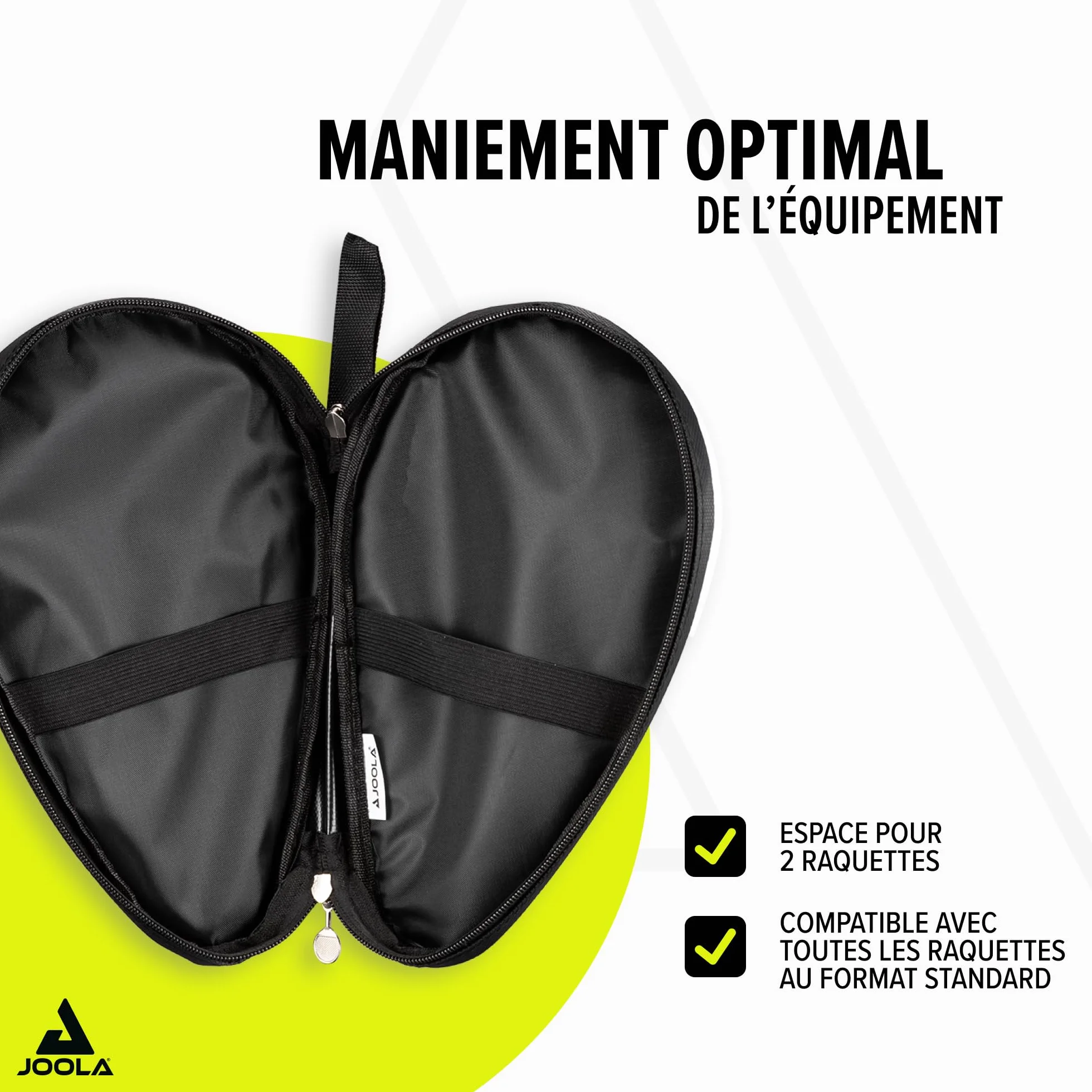 JOOLA Housse de Raquette de Tennis de Table imperméable 2 Sacs Noire Rouge 28x17x4 cm