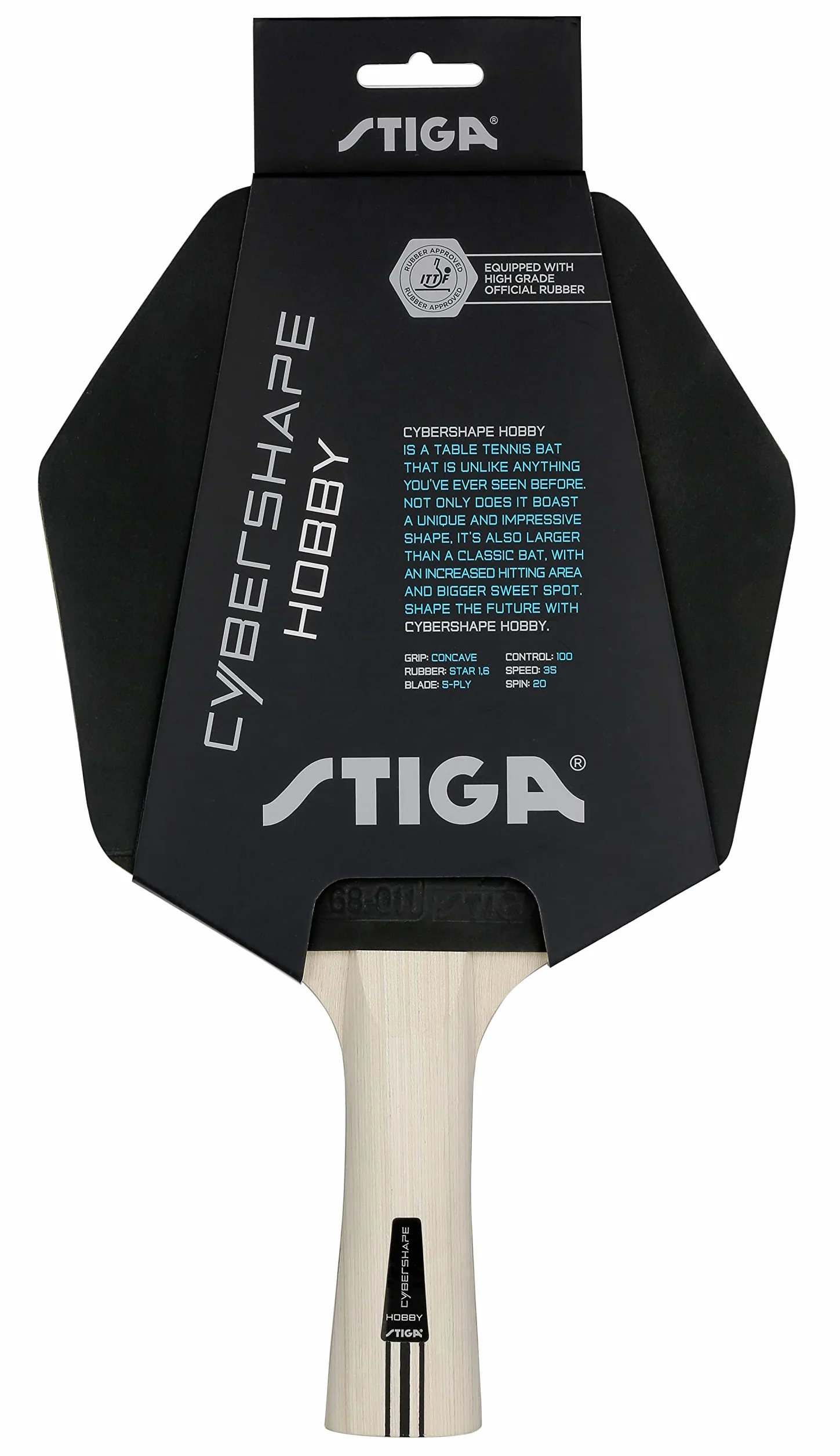 STIGA Cybershape Raquette de Tennis de Table Hobby - Raquette de Ping-Pong Facile à Jouer