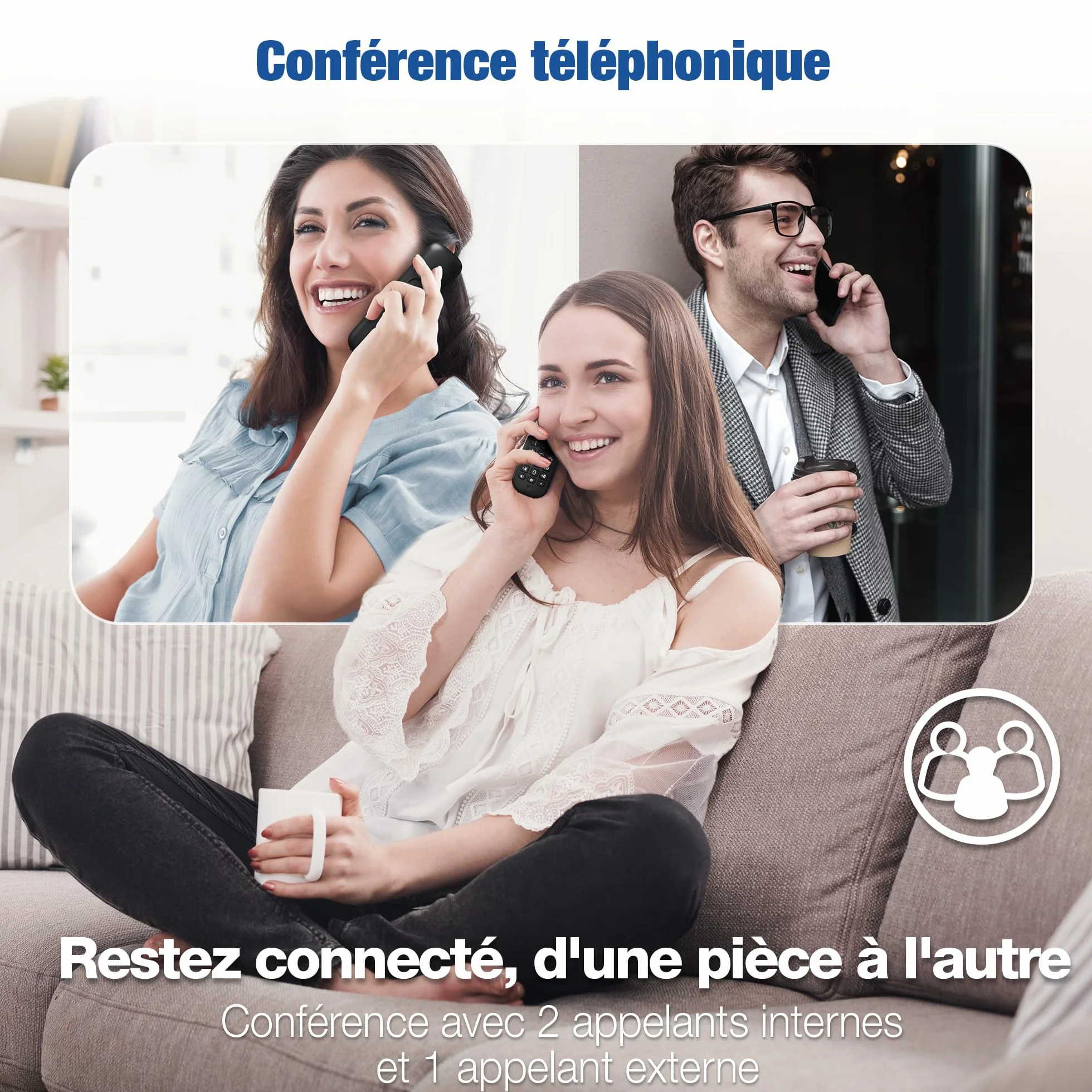VTech CS901 Téléphone sans Fil DECT 2 combinés, Blocage d’appels, Identification, Haut-Parleur