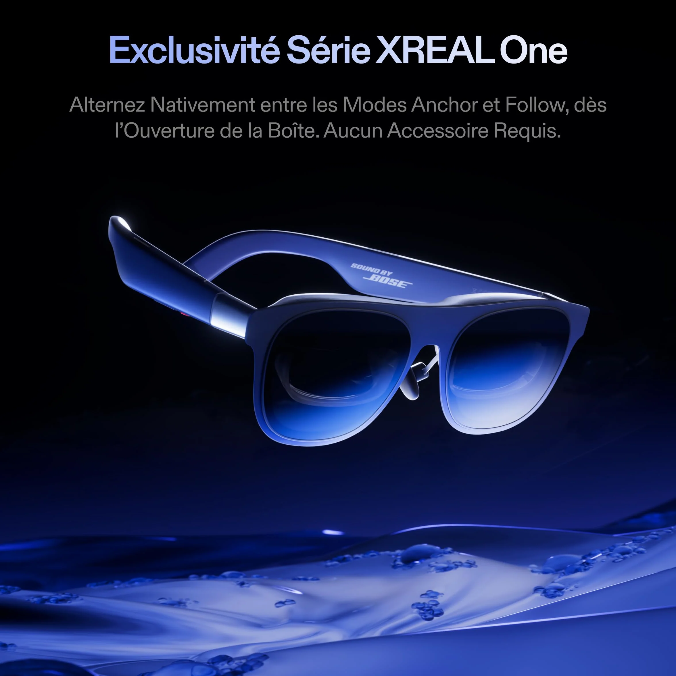 XREAL 1S AR/XR Lunettes, Lunettes de Réalité Augmentée avec Écran Virtuel 500", 52° FOV, 3DoF Natif, Real 3D, X1 Puce, Compatibles USB‑C DisplayPort Appareils, iPhone 17/16/15, Console ROG/SteamDeck