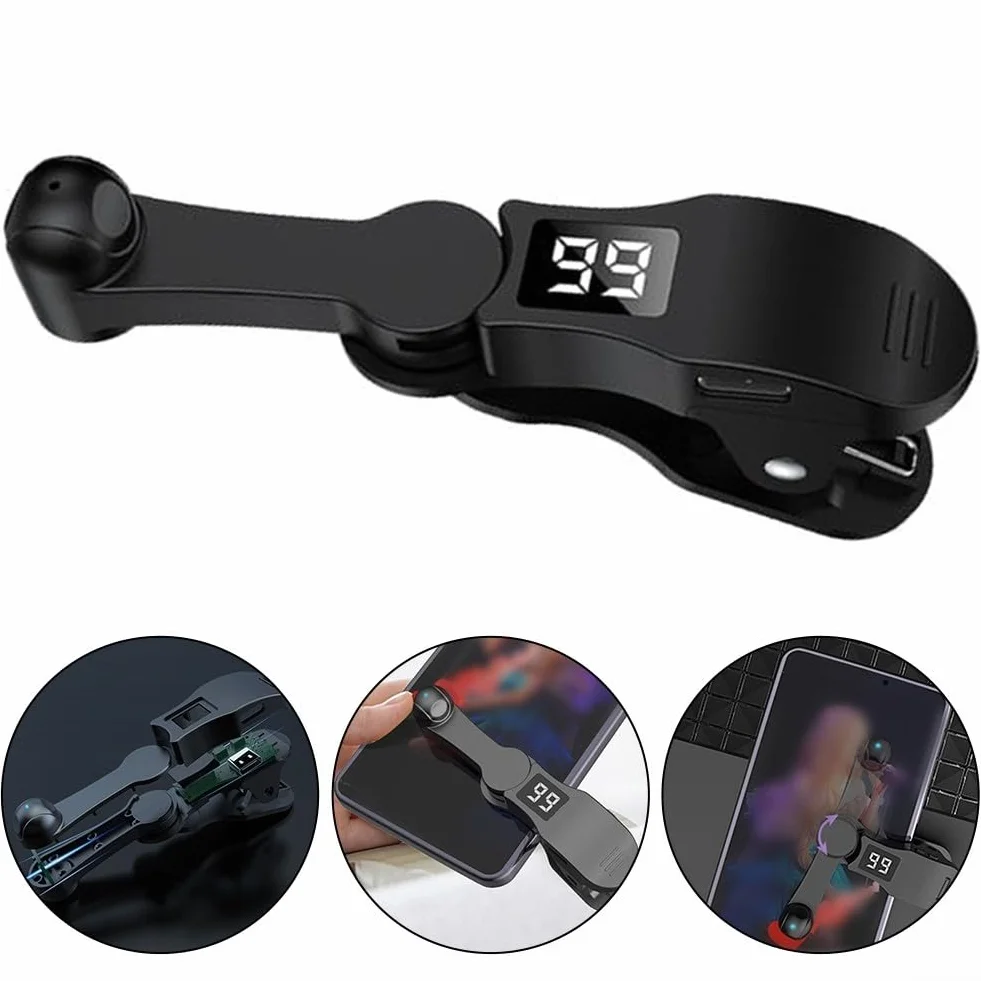 Clicker automatique élé pour téléphones mobiles améliore le jeu avec des fonctions de taraudage rapide (noir)