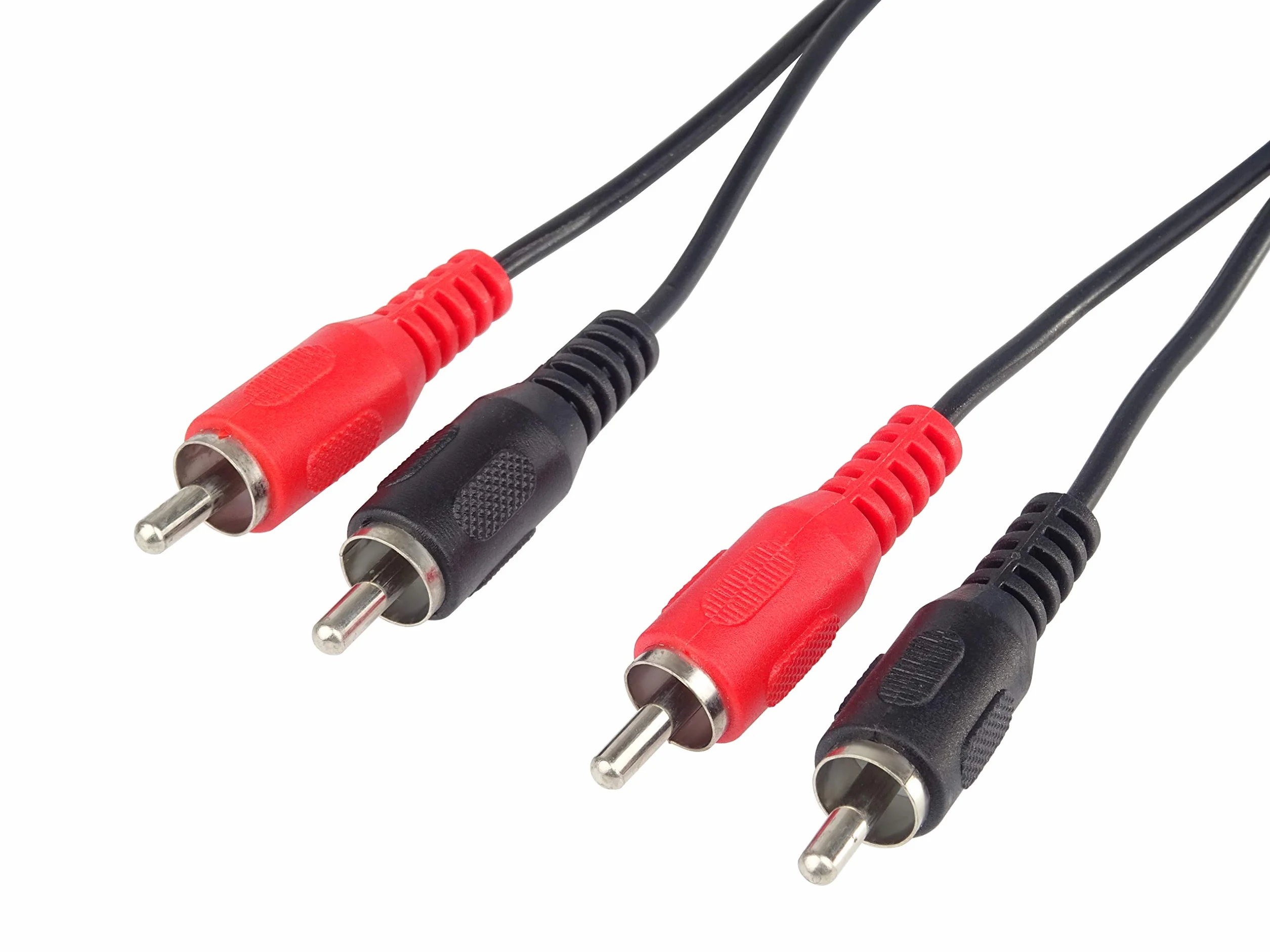 PremiumCord Câble RCA 2m, 2X Fiche vers 2X Fiche, Câble de Connexion Audio Vidéo, Stéréo, pour TV, Téléphones Portables, Mp3, HiFi, Couleur Noir