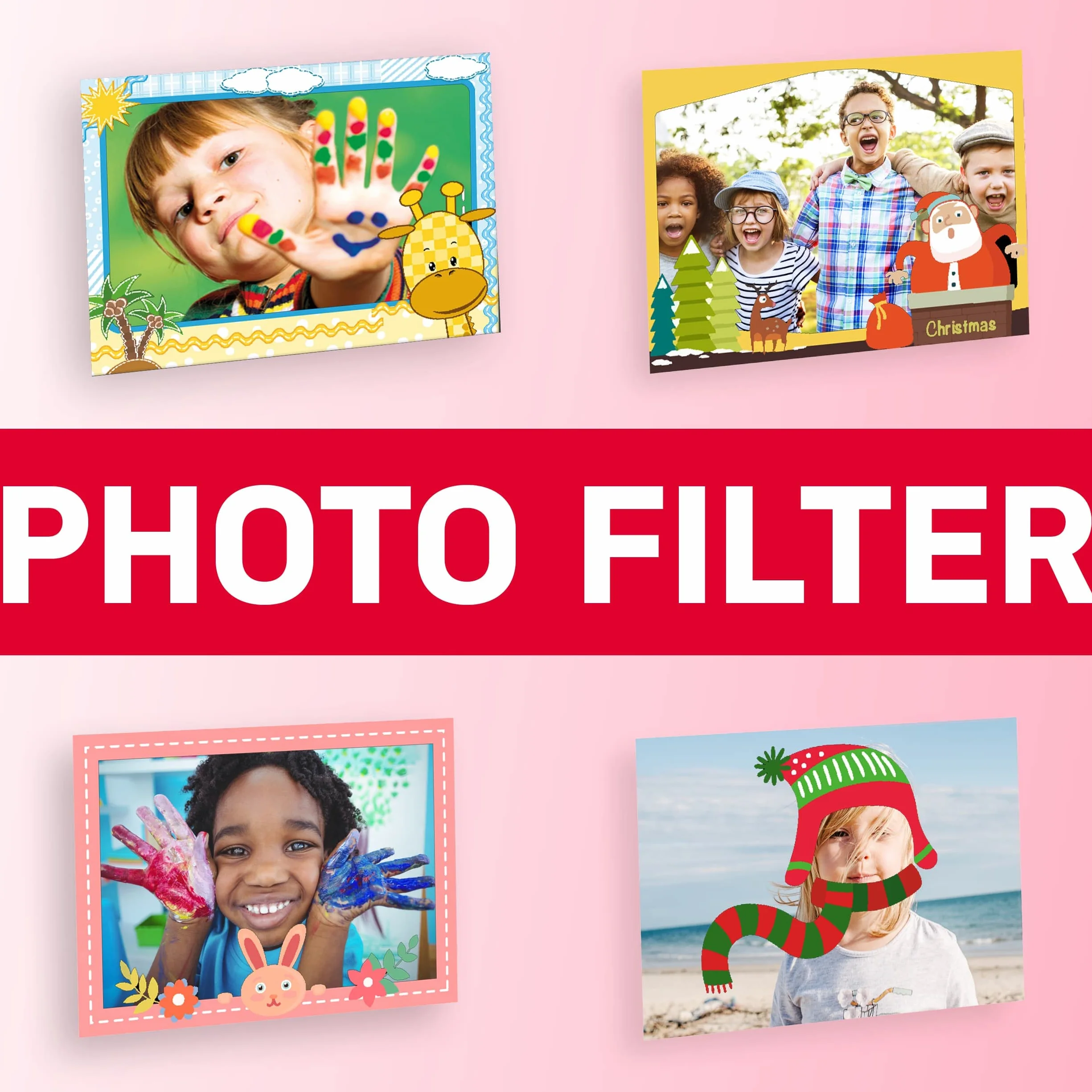 AgfaPhoto Realikids Instant Cam - Appareil Photo Instantané pour Enfant, Photo/Video, Ecran LCD 2,4', Port Micro SD, Batterie Lithium, Miroir Selfie et Filtre Photo