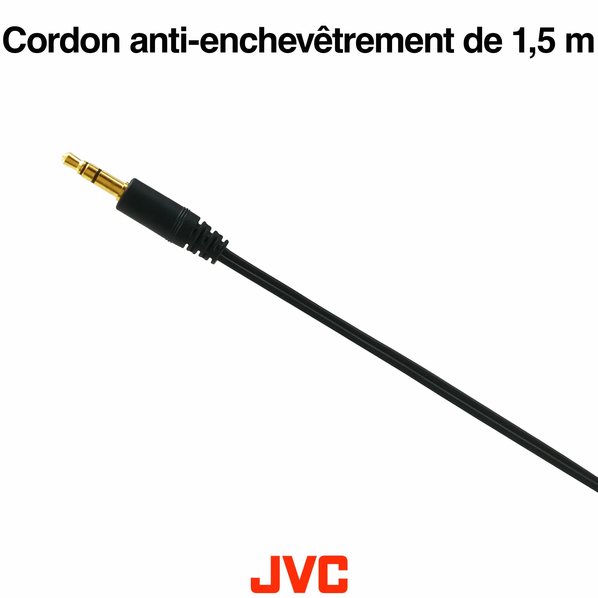 JVC HA L 50 B des écouteurs légers supplémentaires - design pliable noir