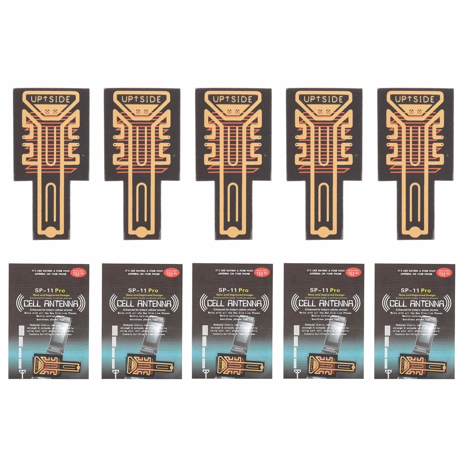Autocollant Amplificateur de Signal de Téléphone 5 Pièces, Antenne Mobile Amélioration de Réception, Améliorateurs de Signal pour Smartphone