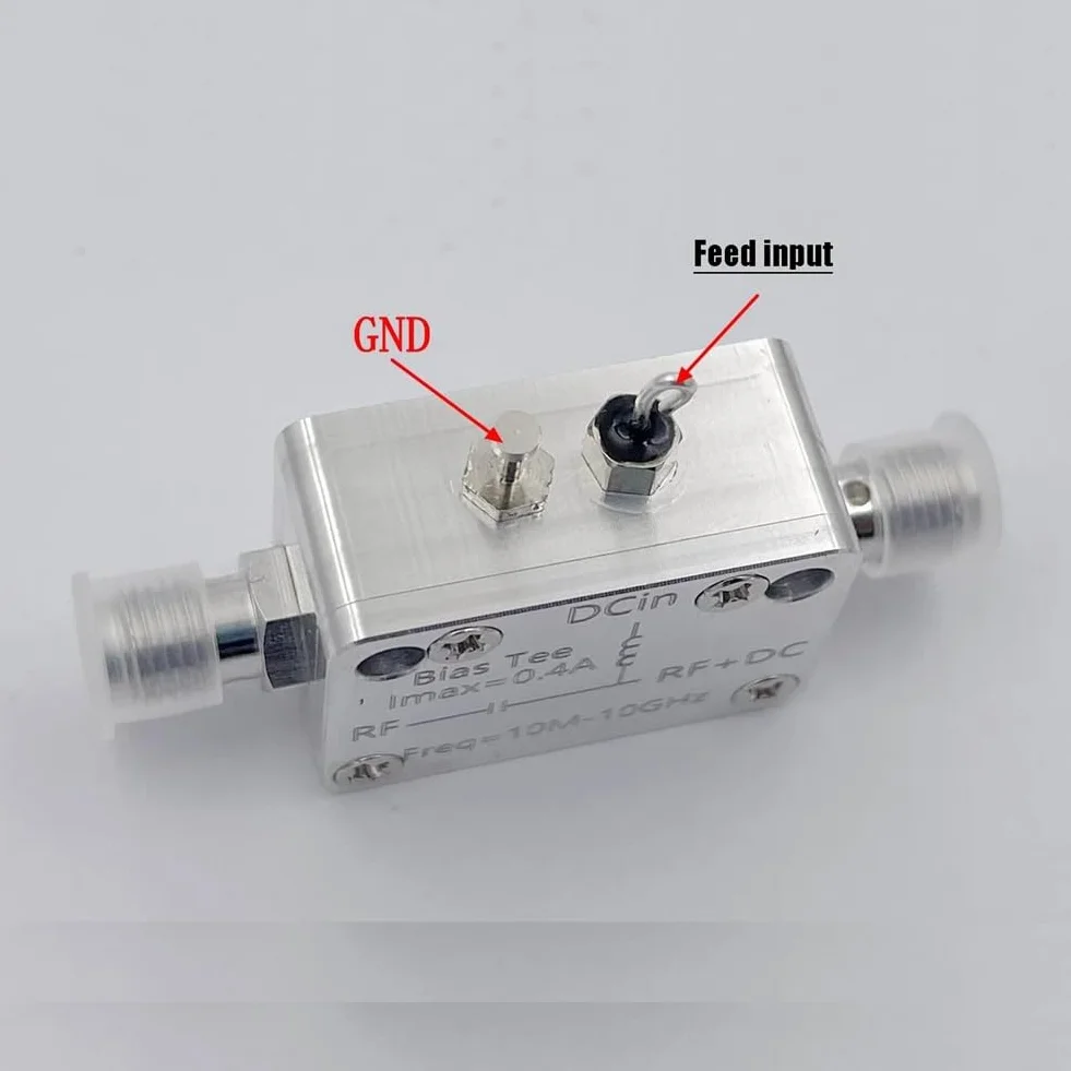 10 MHz-10 Ghz Bias Tee RF DC Block RF Isolateur CoAxial Biaser pour Ham Radio Haut Débit Amplificateur SDR Récepteur BiasTee