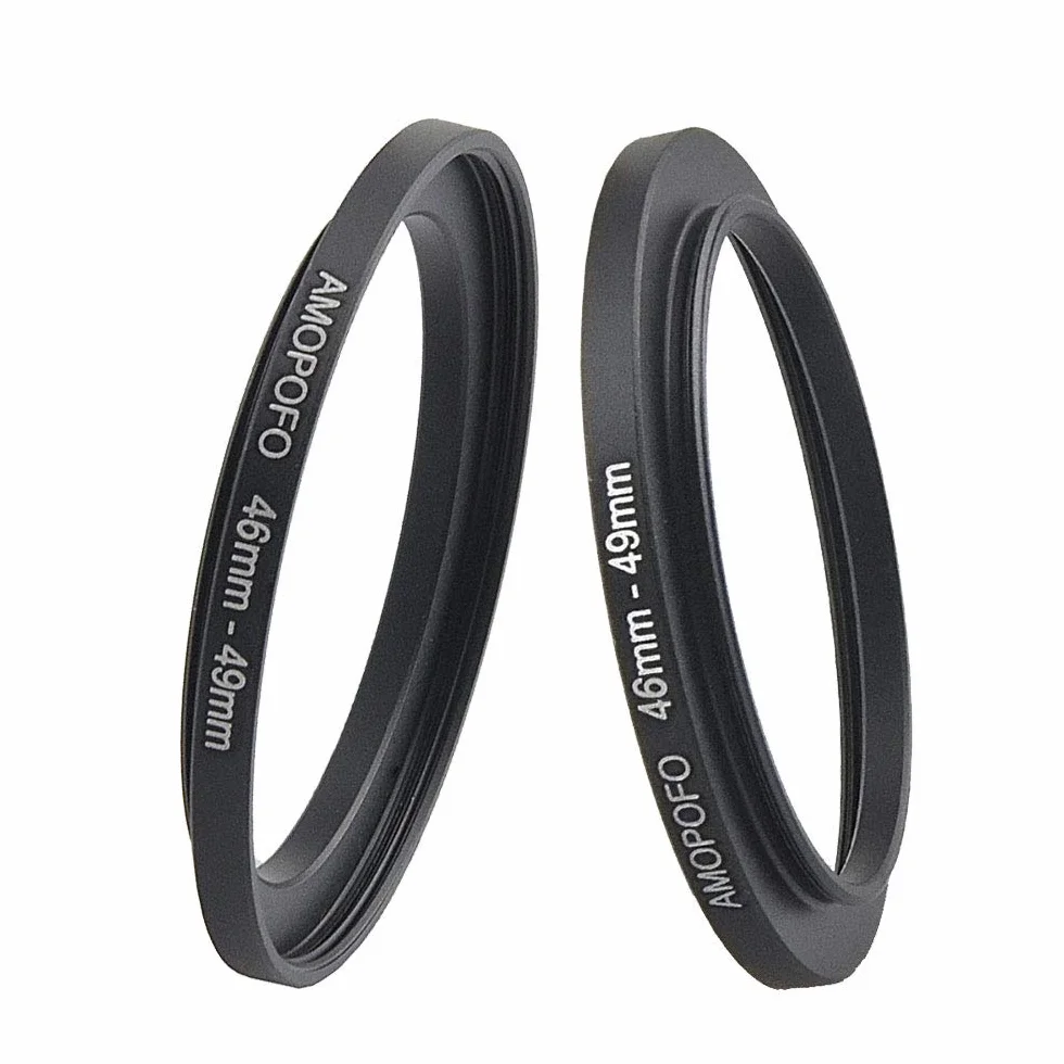 Bague de Filtre en Métal 46-49 mm Step Up pour Objectif Appareil Photo Filetage 46 mm à 49 mm