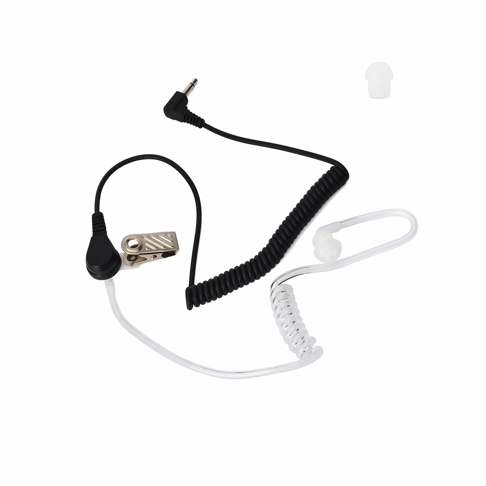 UAYESOK Oreillette 3,5 mm écoute/récepteur Uniquement avec Tube d'air et écouteurs Champignons pour Radio bidirectionnelle Motorola Kenwood Vertex Yaesu Haut-Parleur Micro