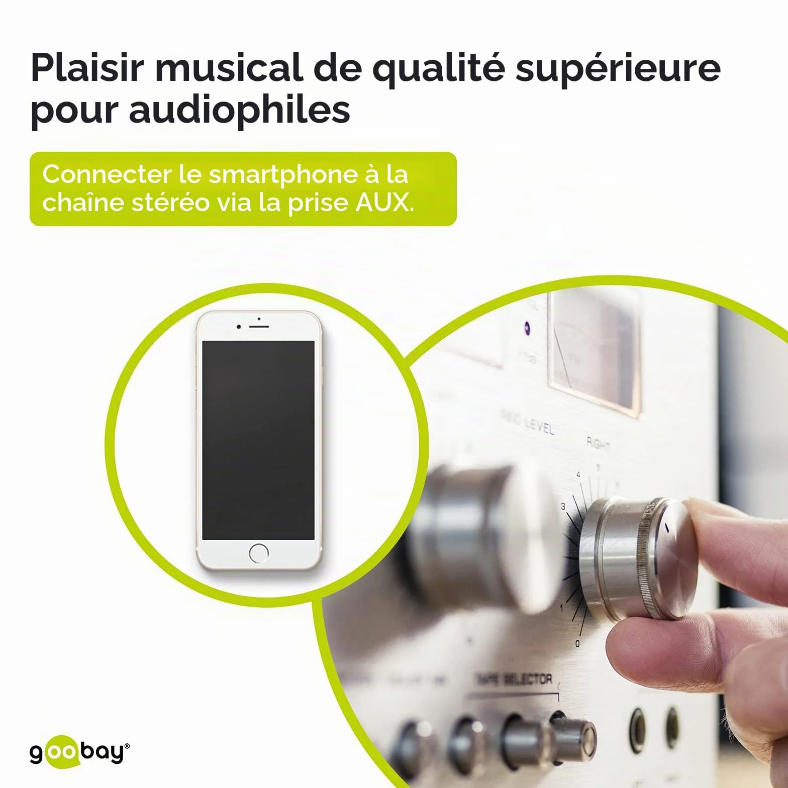 Câble de Connexion Audio AUX, 3.5 mm Stéréo, 4 Pôles, Slim, CU, 2 m Longueur de Câble