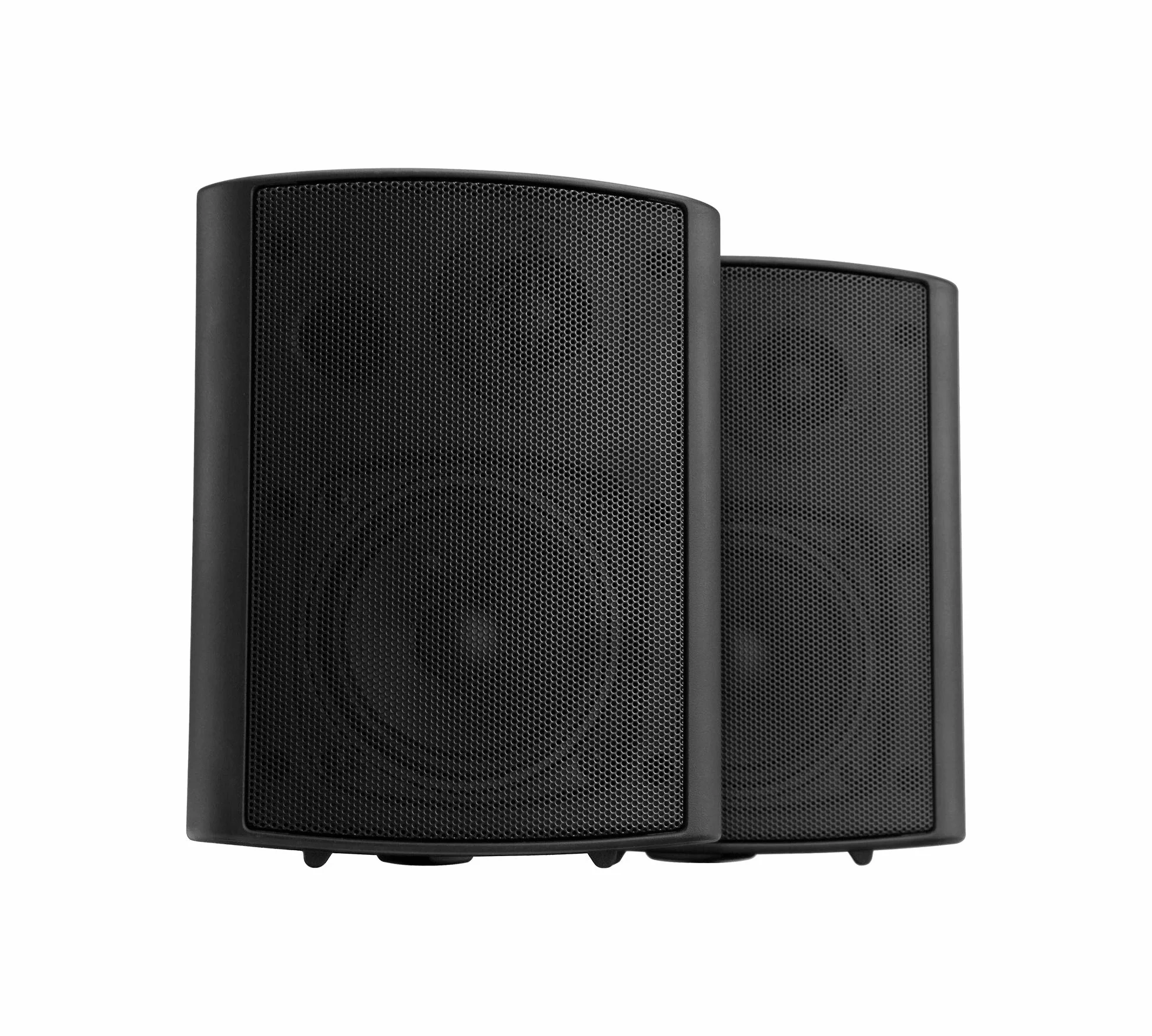 Pronomic USP-430 BK Paire d'Enceintes Murales HiFi - Enceintes 2 Voies en Set - Idéal pour Restauration et Terrasse - Support Mural Inclus pour Fixation - Puissance 120W - Noir