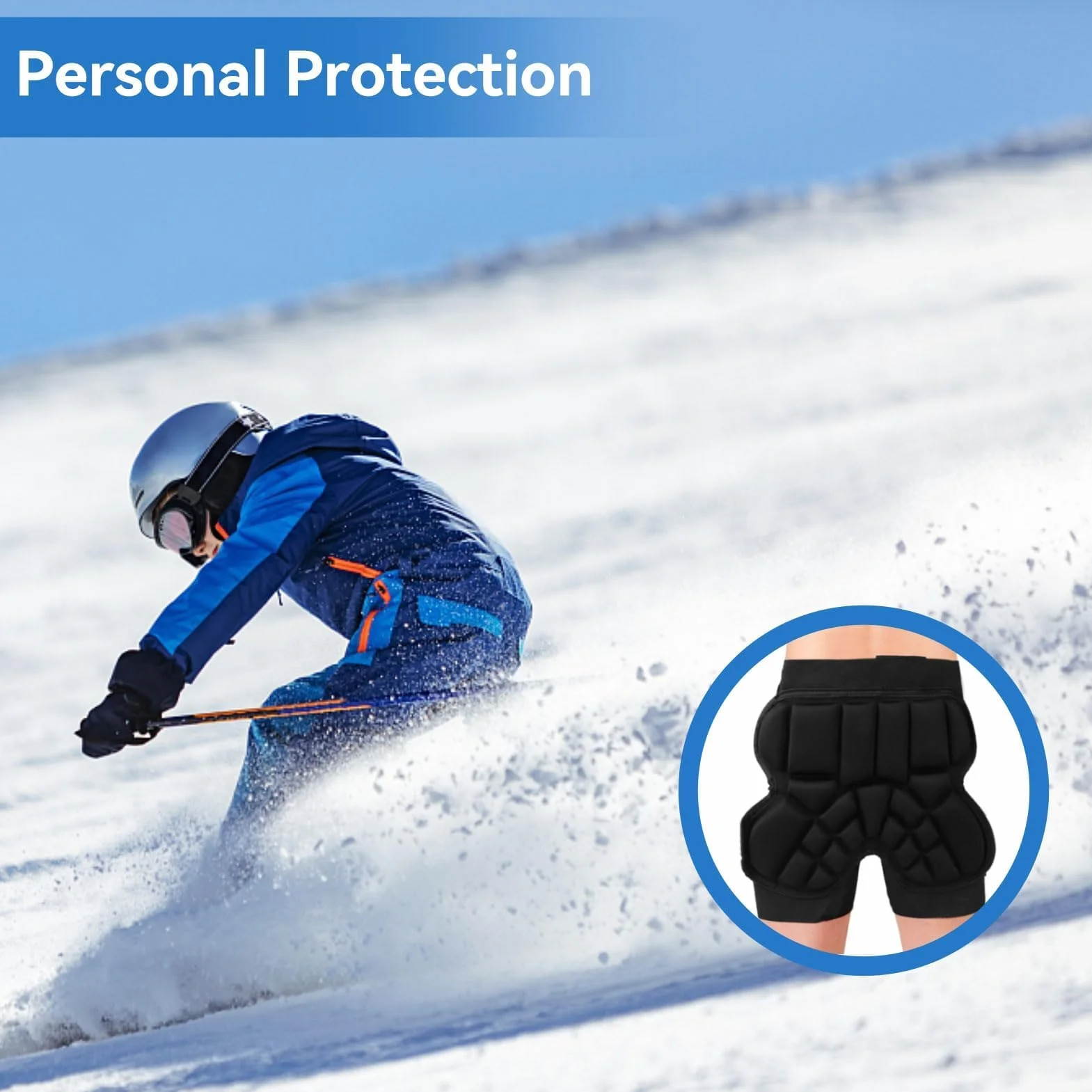 Short de Protection Rembourré en EVA 3D pour Enfants Skateboard Snowboard Patinage
