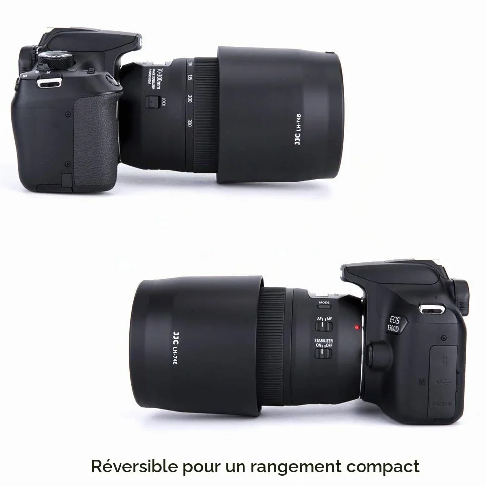 JJC Pare-Soleil avec Filtre UV 67 mm pour Objectif Canon EF 70-300 mm F4-5.6 is II/RF 100-400 mm F5.6-8 is, Remplace Le Pare-Soleil Canon ET-74B