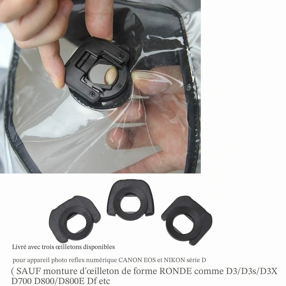 JJC Nylon Caméra Couverture Anti-Pluie Housse Protection Imperméable pour Nikon D750 D600 D7500 D7000 D5600 D5500 D3500 D90 D80 Canon 700D 650D 550D 1500D 1200D 30000D DSLR