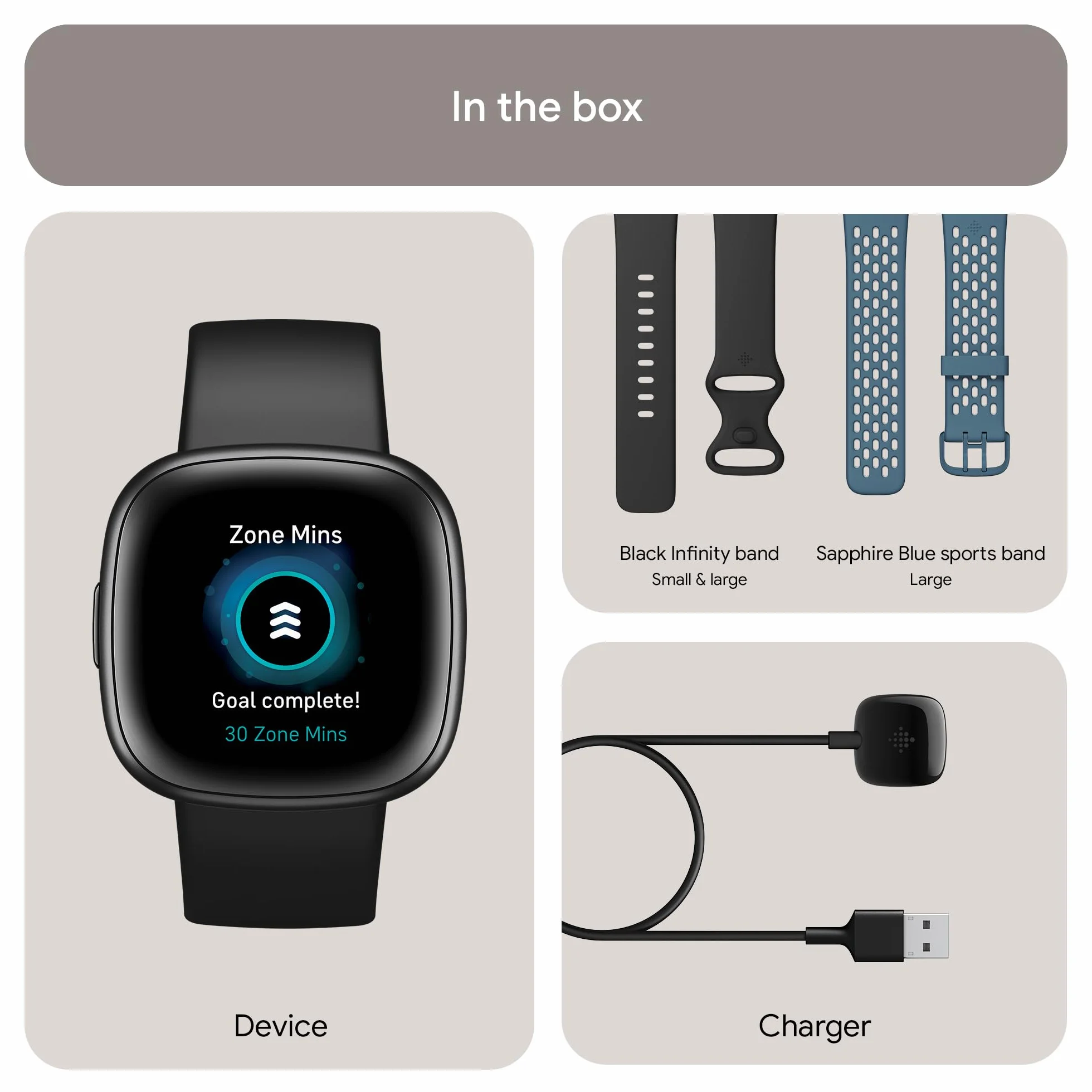 Google Fitbit Versa 4 Montre connectée sport GPS intégré autonomie 6 jours compatible Android iOS