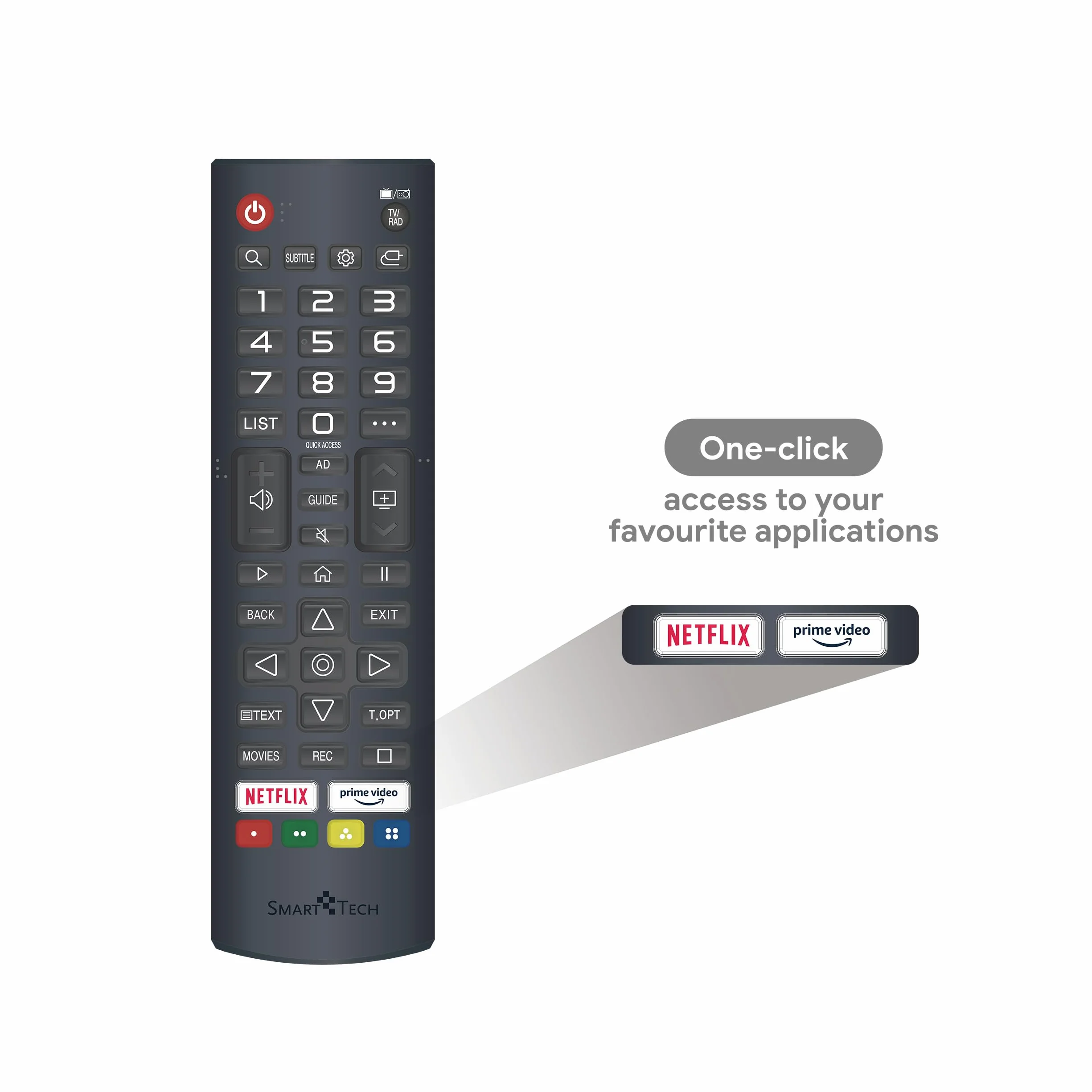 Smart Tech TV LED HD 24' (60 cm) Smart TV Web OS-24HW01V3- Netflix, Prime Video, Youtube 3xHDMI - 2xUSB -Dolby Audio