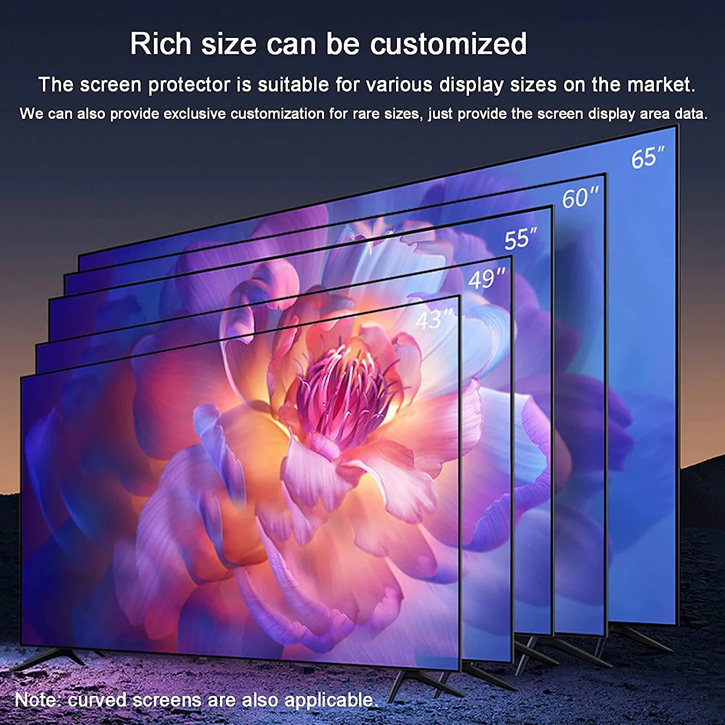 Film de protection d'écran anti-reflet anti-lumière bleue anti-rayures anti-traces de doigts 4K OLED QLED HDTV