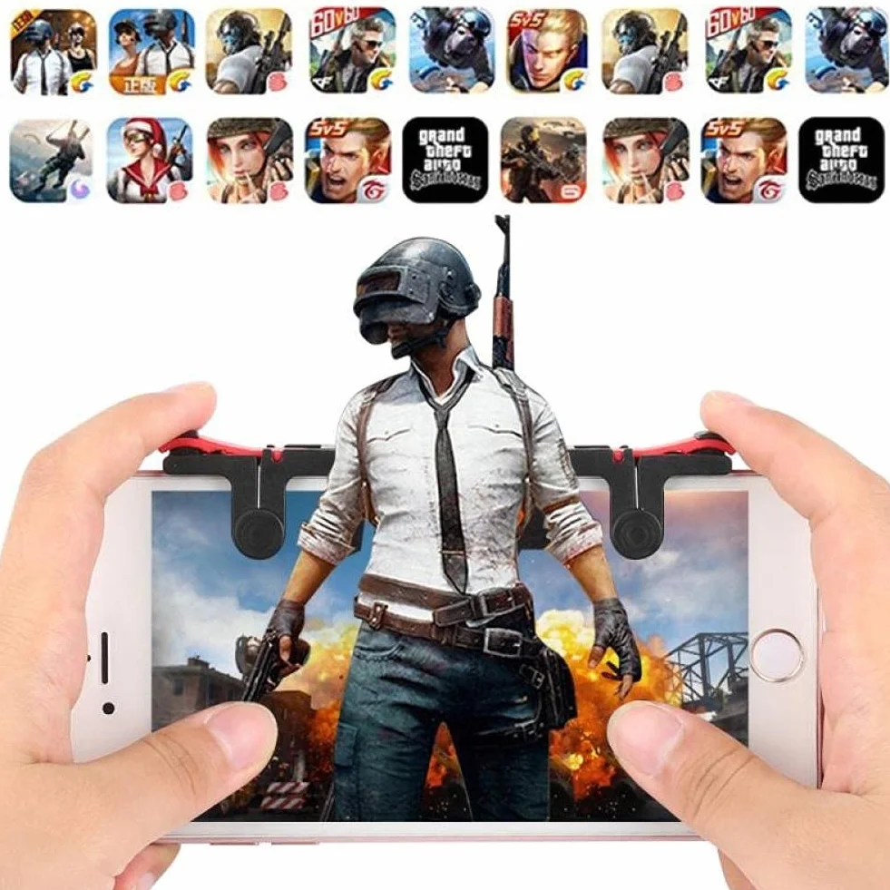 1 Paire Pubg Mobile Controller Gamepad Game Trigger Objectif Bouton L1 R1 Shooter Manette De Jeu pour Différents Modèle De Téléphone Game Pad Accesorios