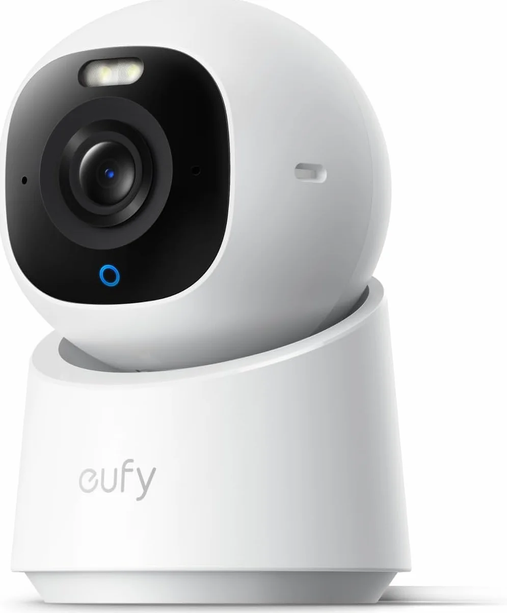 eufy Security Camera Interieure E30, caméra de Surveillance 4K UHD, Rotation 360° et Inclinaison, Vision Nocturne en Couleur, détection par IA, Suivi Automatique, Fonctionne avec Homekit