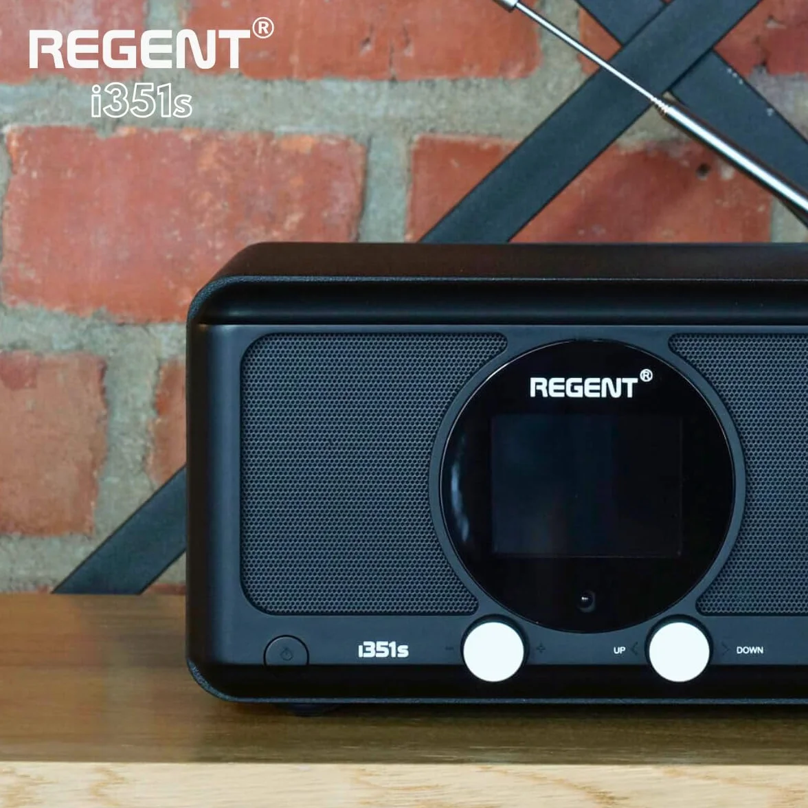 Ferguson – Radio Internet Dab+ Wi-FI – Regent i351s Spotify Connect/AUX/USB/Bluetooth – Poste Radio: Enceinte, Hi-FI, FM - Alarme Double, télécommande - Bluetooth Unique in/Out (Noir)
