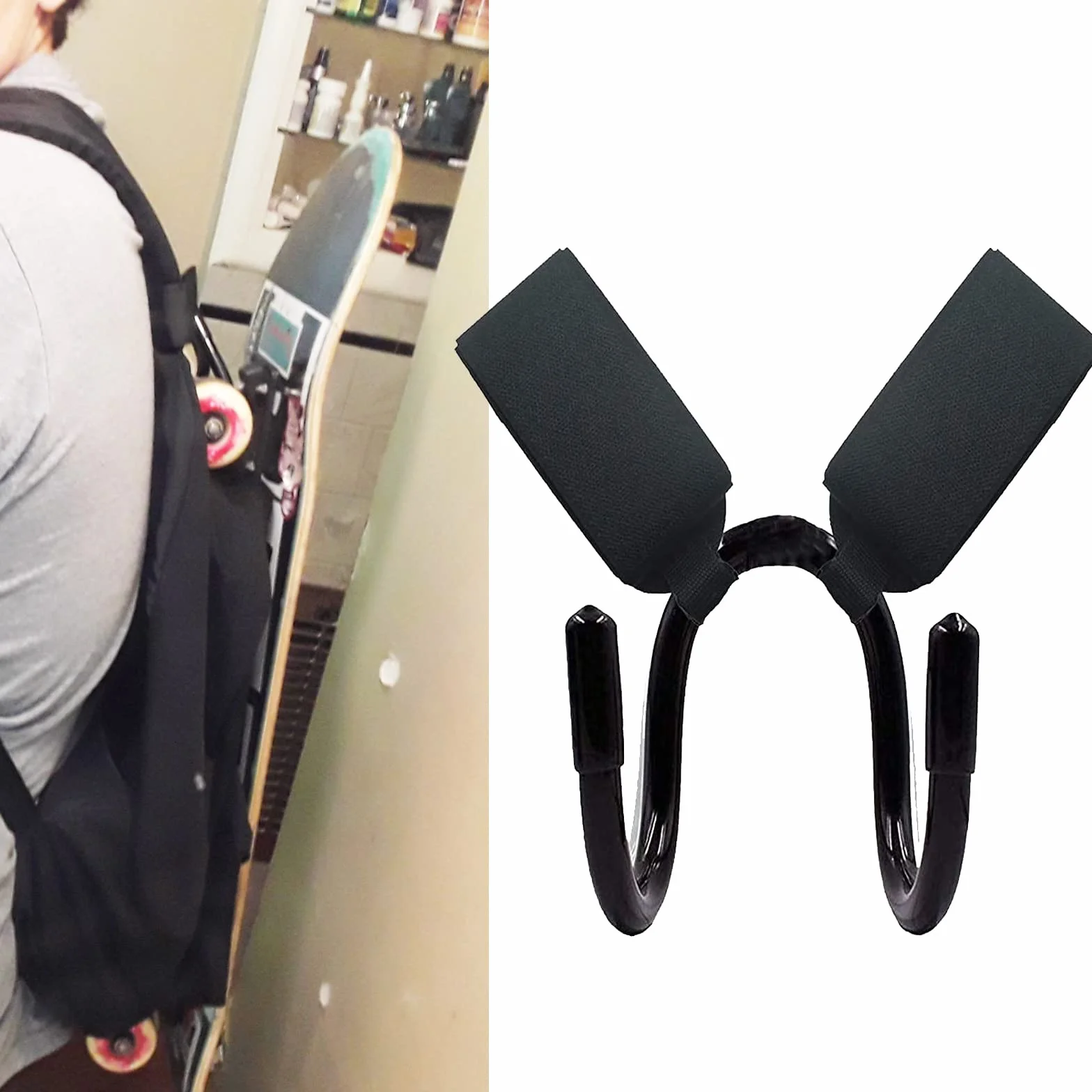 Clips de Sangle de Sac à Dos pour Skateboard, Support de Transport pour Cruiser Longboard