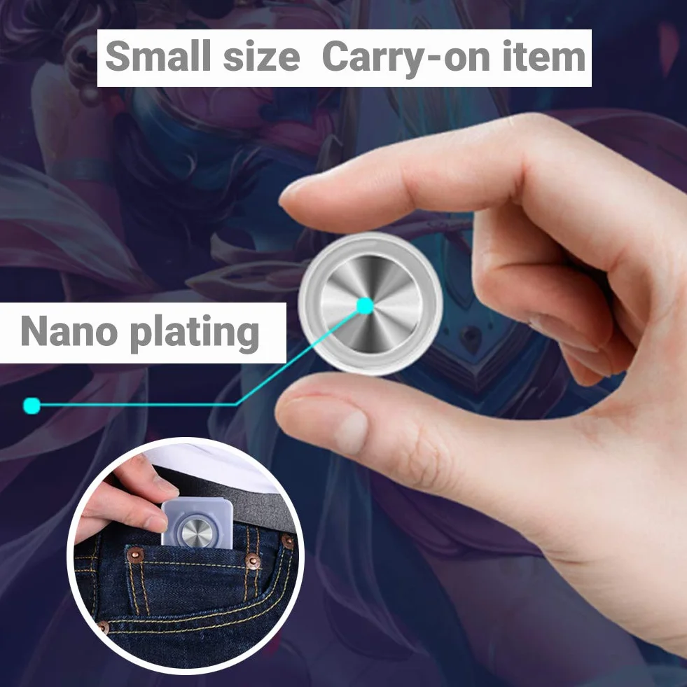 Mini Joystick Telephone Contrôleur Mobile 360 degrés pour Android iOS Smartphone Tablette avec Ecran Tactile Noir