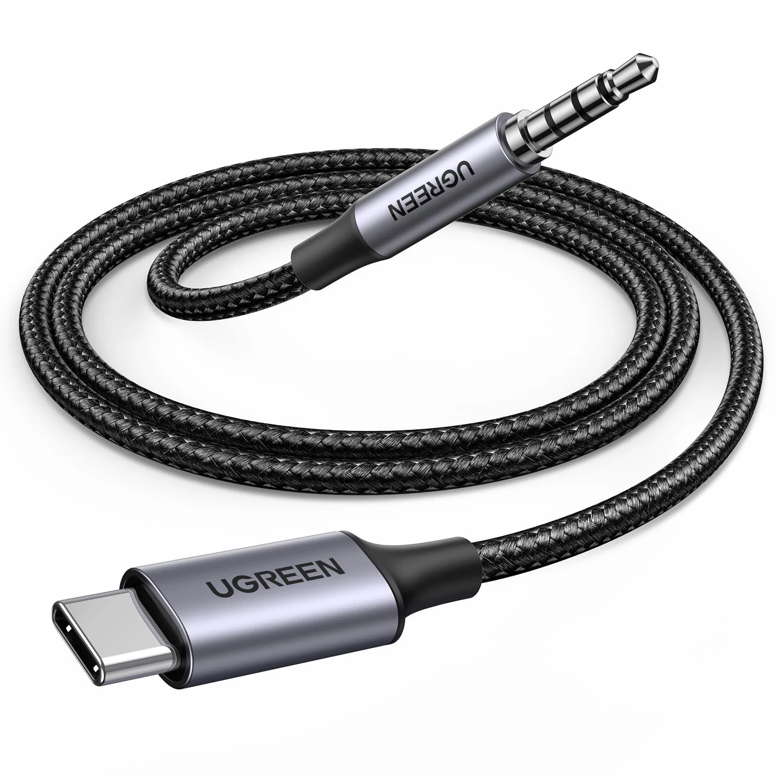 UGREEN Câble USB C vers Jack 3.5mm TRRS Non-bidirectionnel Casque Micro Hi-Fi DAC 4 Pôles Compatible iPhone 17 Pro Max Air 16 Pro Max Plus 15 Galaxy S25 S24 S23 Pixel 9 8 7 iPad Air 1M