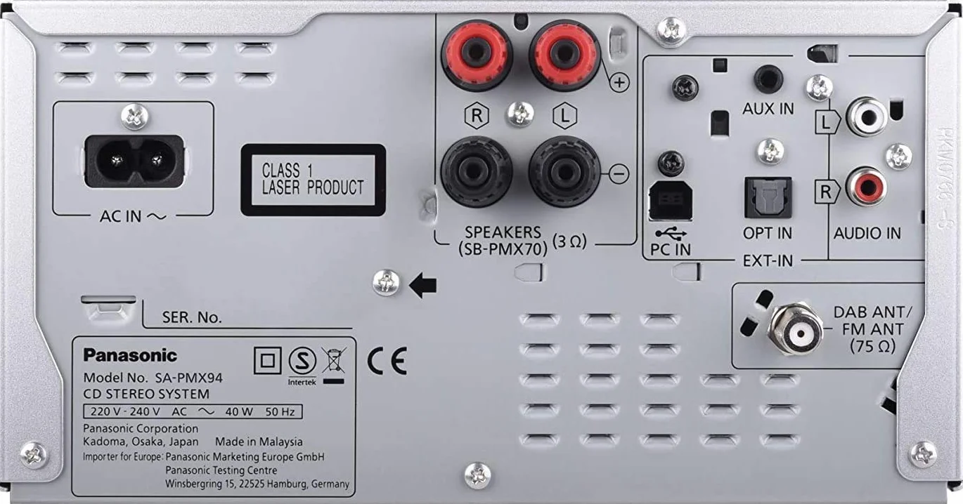 Panasonic SC-PMX94EG-S Argent