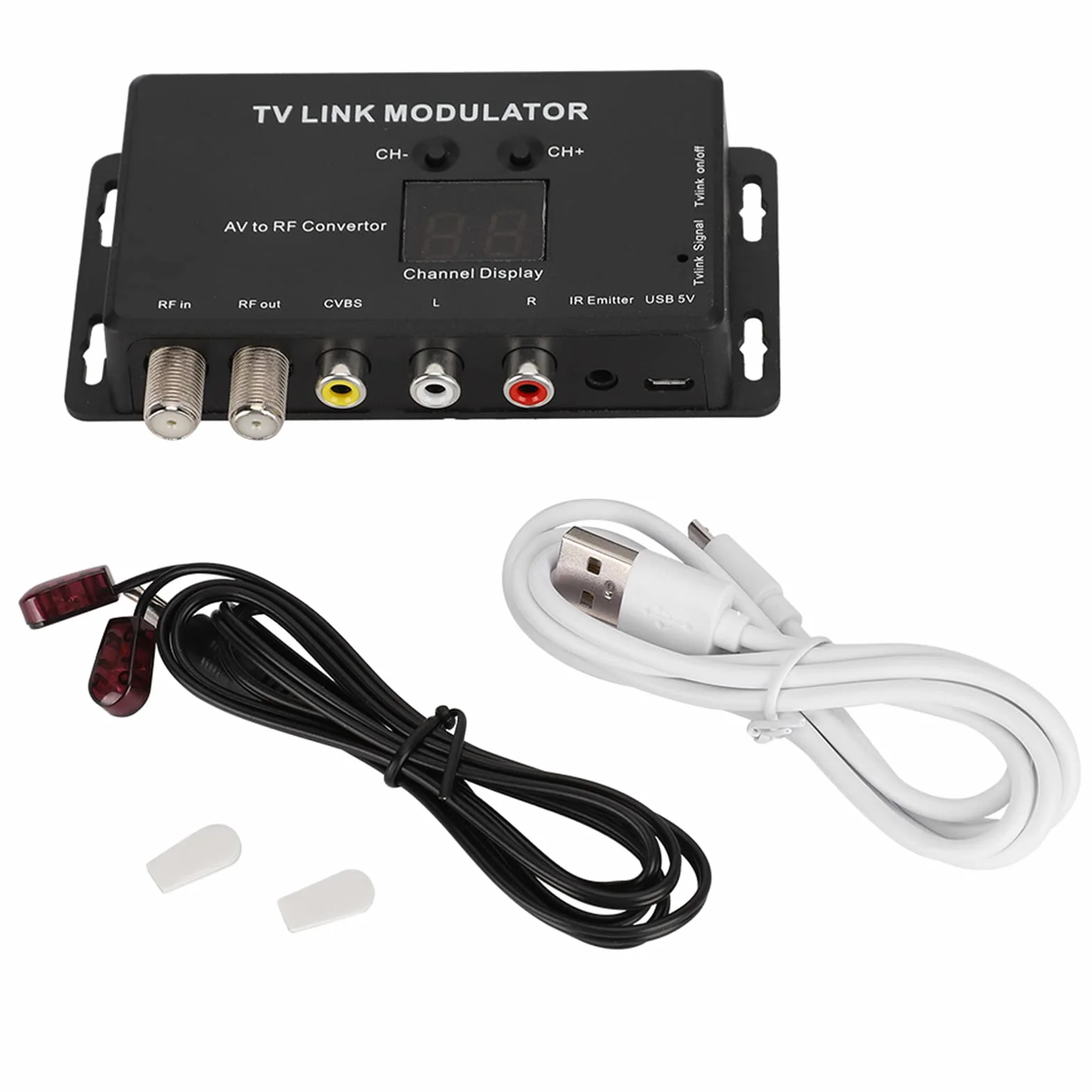Modulateur IR TM70 Convertisseur AV vers RF Adaptateur UHF avec Affichage de Canal