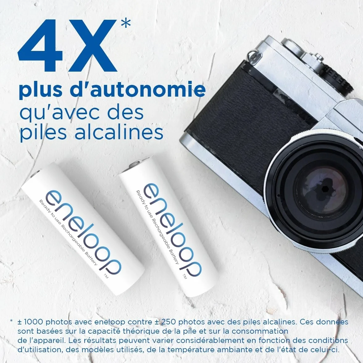 Piles eneloop Pro Ni-MH AAA Rechargeables 4 pièces