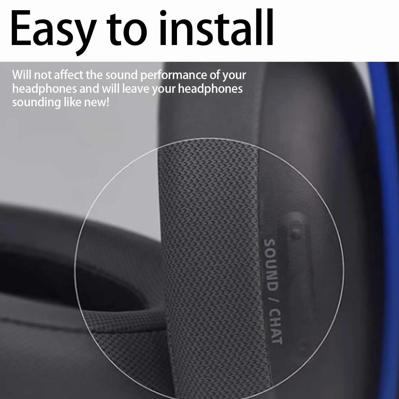 Coussinets Casque d'oreille de Remplacement pour PlayStation 5 Pulse PS5 3D avec Tissu Respirant et Mousse Anti-Bruit