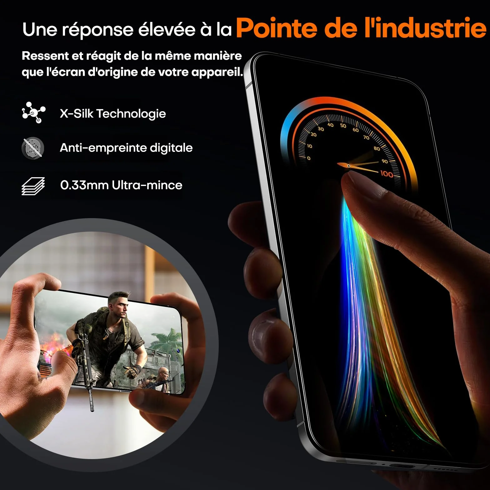 Lot de 2 Verre Trempé Anti Espion pour Samsung Galaxy S25