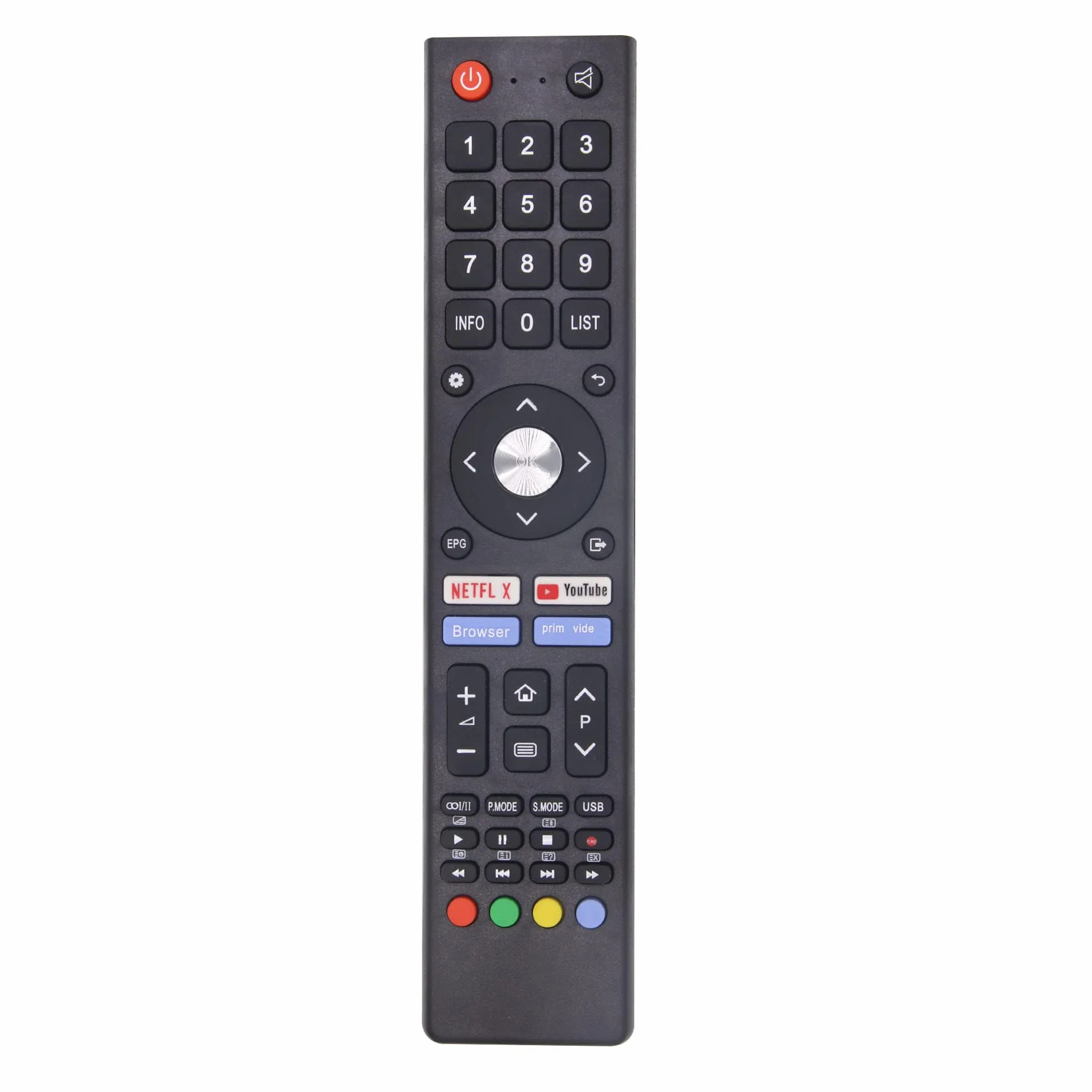 FOXRMT Télécommande pour Chiq Changhong UHD TV U55H7N L32H7N L40H7N L43H7N L50H7N L55H7N GCBL-TV02BDBIR U58H7N U43H7N U50H7N pour Saba SA24S46A9 SA32S67A9 SA40S67A9-Aucune Configuration requise