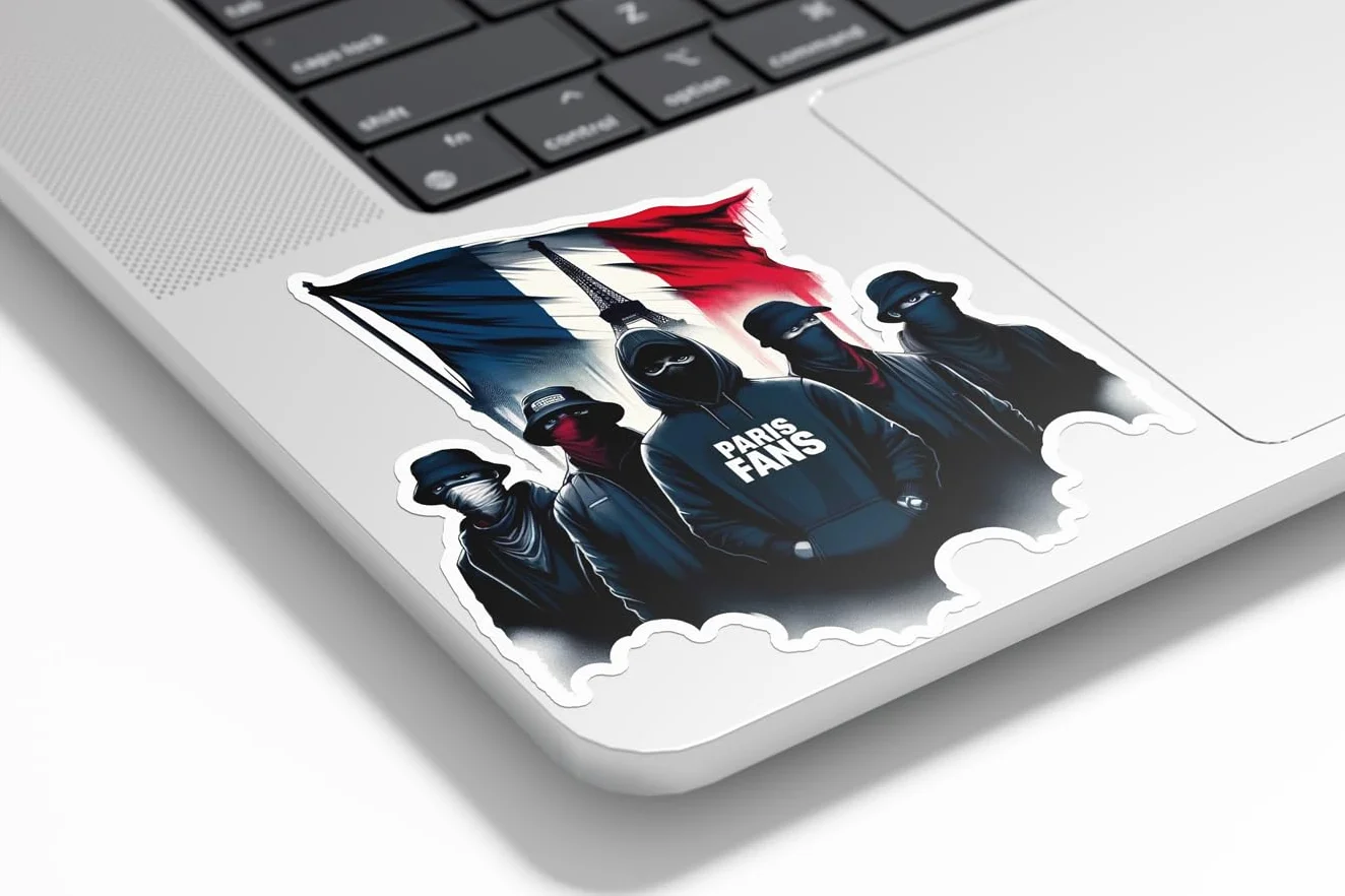 Autocollants Stickers Paris Fans Ultras – Sticker Fan de Football, Supporter Paris, Vinyle Résistant Eau & UV 9cm