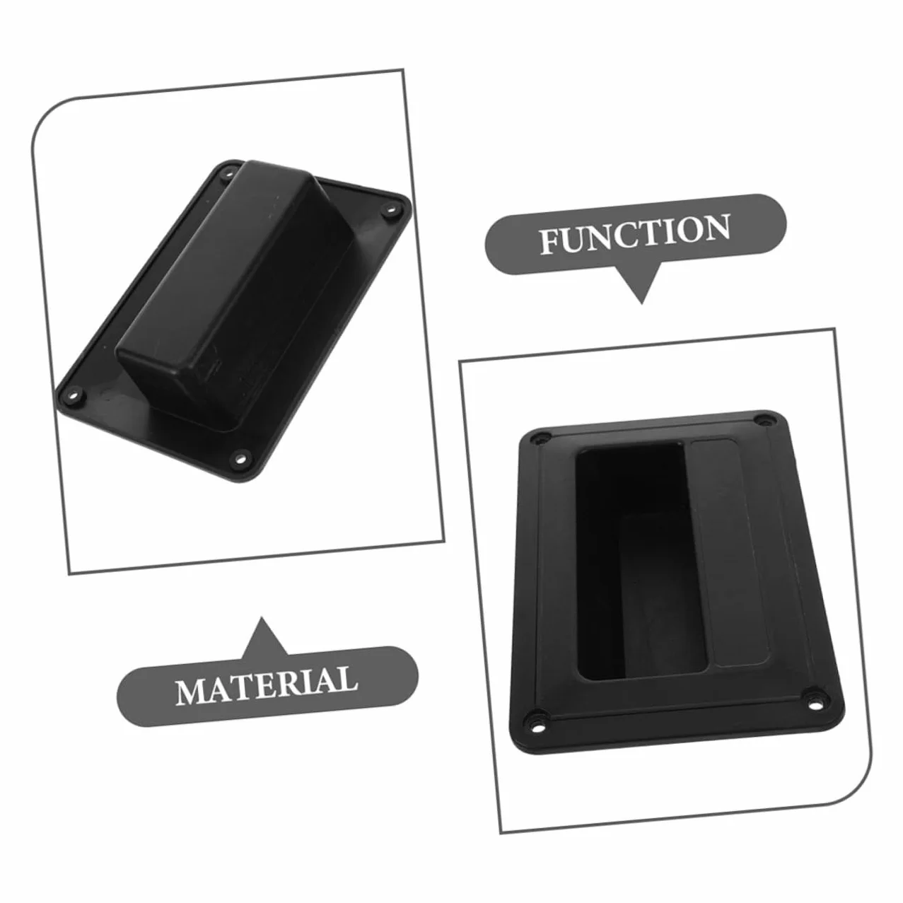 Lot de 2 Poignées Latérales en Abs Noires Résistantes pour Matériel Haut-Parleur Audio de Scène, Accessoire Polyvalent pour Remplacement Facile