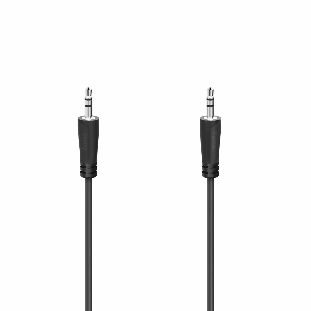 Hama Câble Jack 3.5 Mâle-Mâle 1.5m Audio Stéréo Noir
